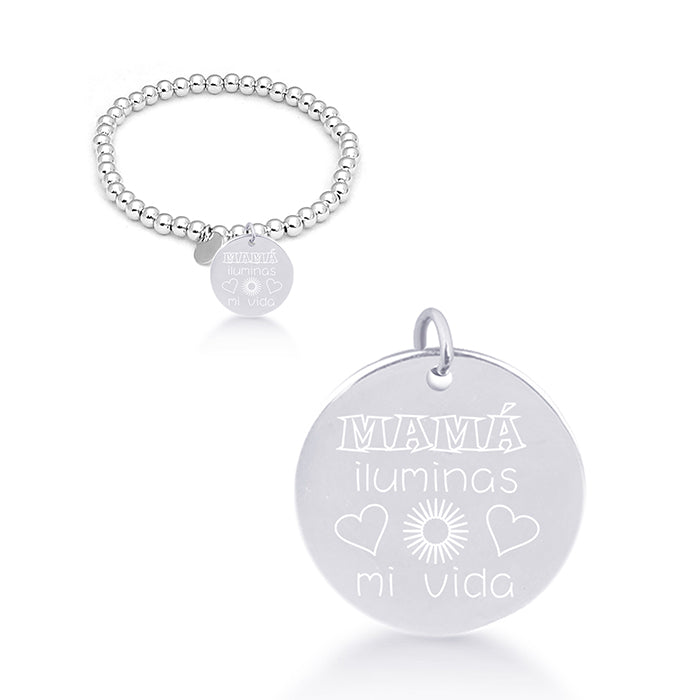 925 Sterling Silver Bracelet with Rhodium Finish - My Sun