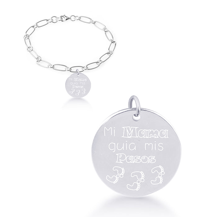 925 Sterling Silver Bracelet with Rhodium Finish - My Sun