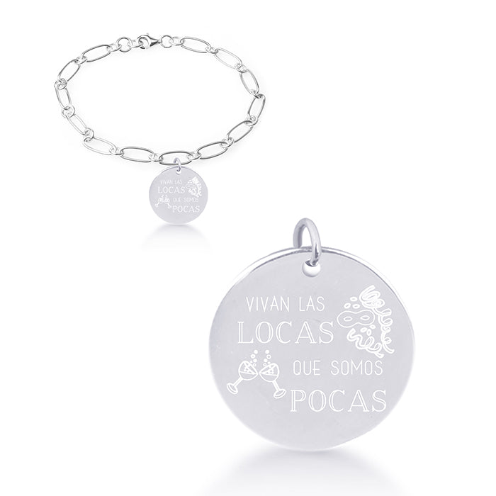 Pulseira de Prata de Lei 925 com acabamento rodinado - Meu Sol