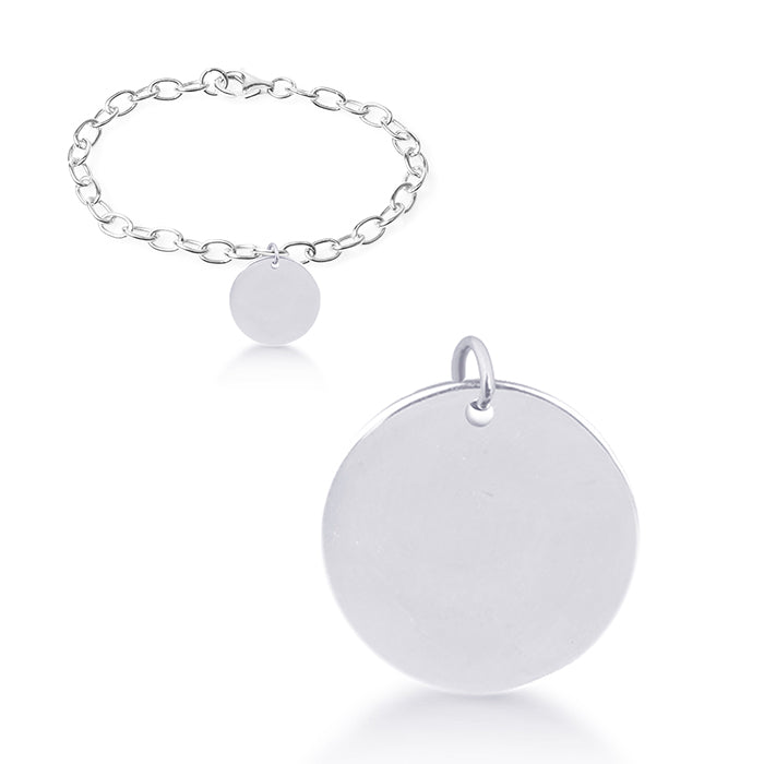 925 Sterling Silver Bracelet with Rhodium Finish - My Sun