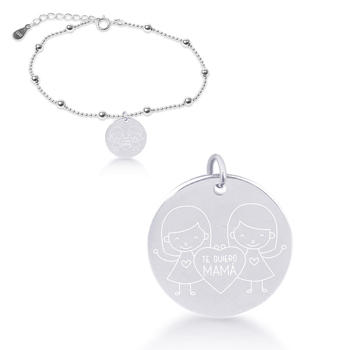 925 Sterling Silver Bracelet with Rhodium Finish - My Sun