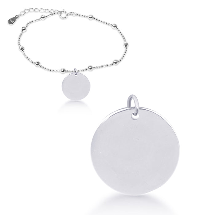 925 Sterling Silver Bracelet with Rhodium Finish - My Sun