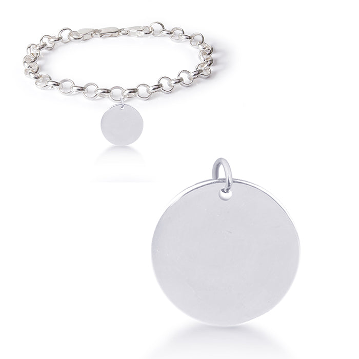 925 Sterling Silver Bracelet with Rhodium Finish - My Sun
