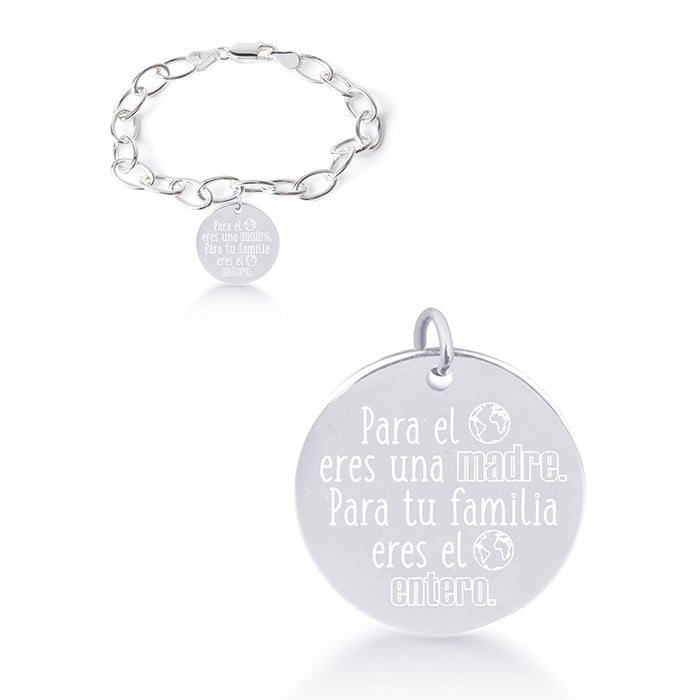 Pulseira de Prata de Lei 925 com acabamento rodinado - Meu Sol