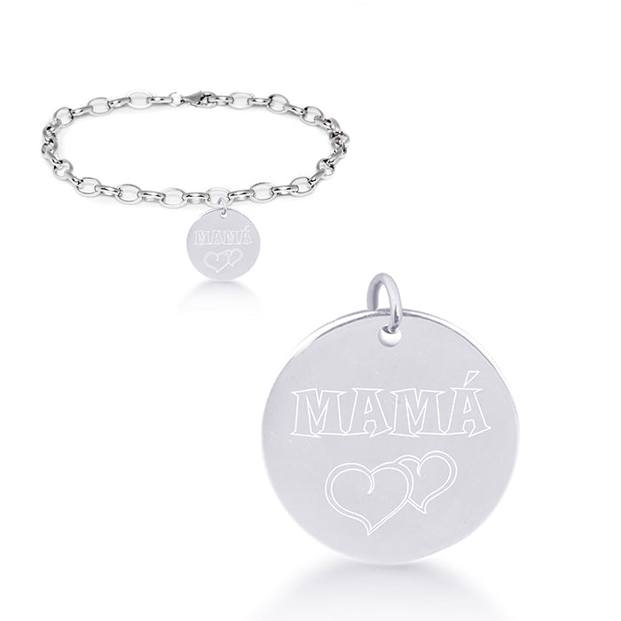 925 Sterling Silver Bracelet with Rhodium Finish - My Sun