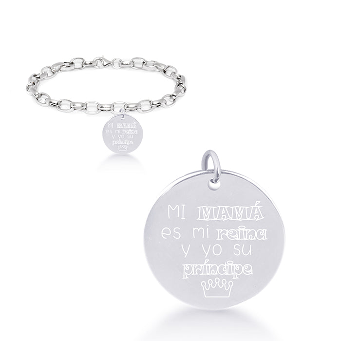 925 Sterling Silver Bracelet with Rhodium Finish - My Sun