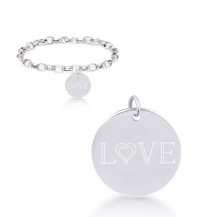 925 Sterling Silver Bracelet with Rhodium Finish - My Sun