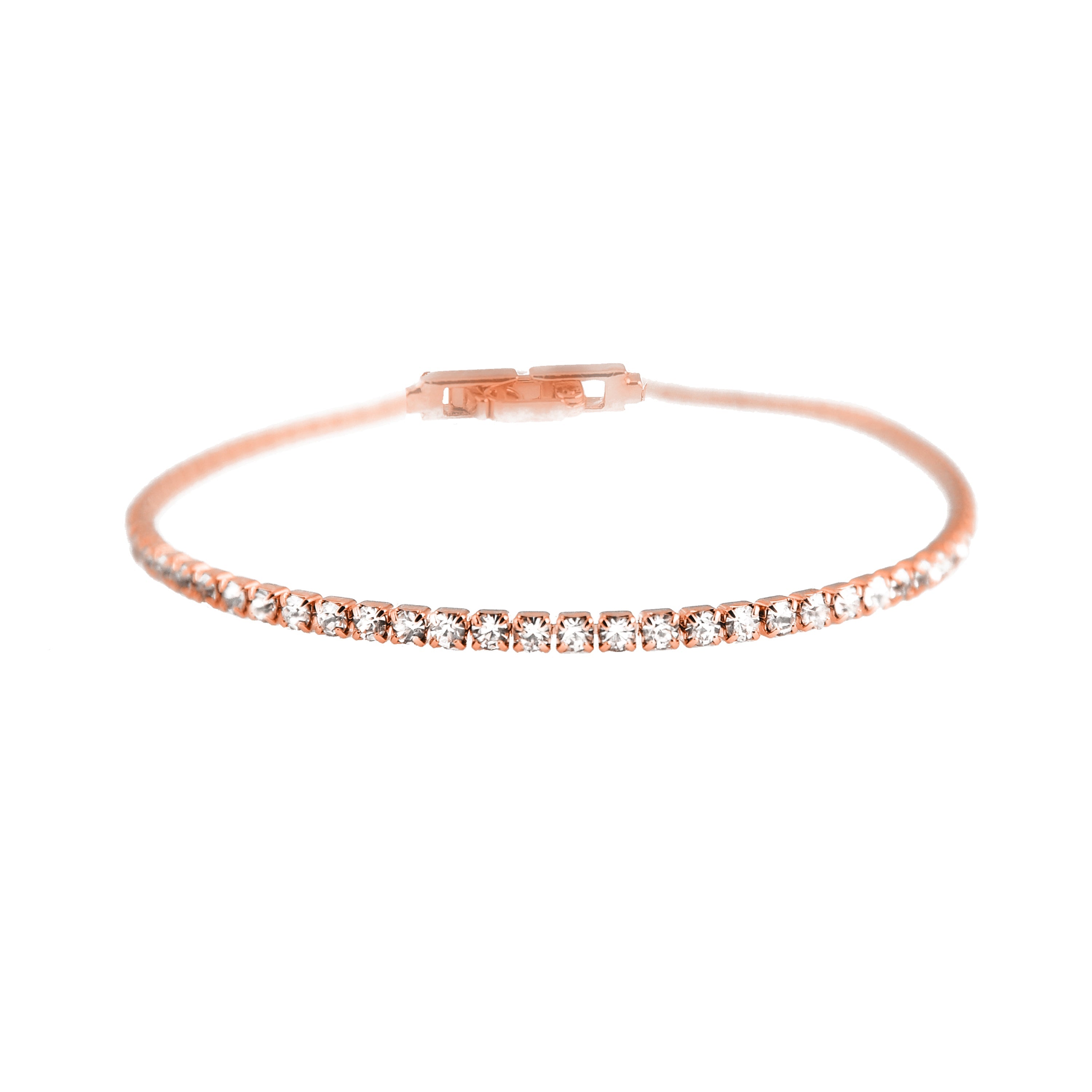 Brilliant Zirconia Bracelet finished in 18K rose gold - Kayla