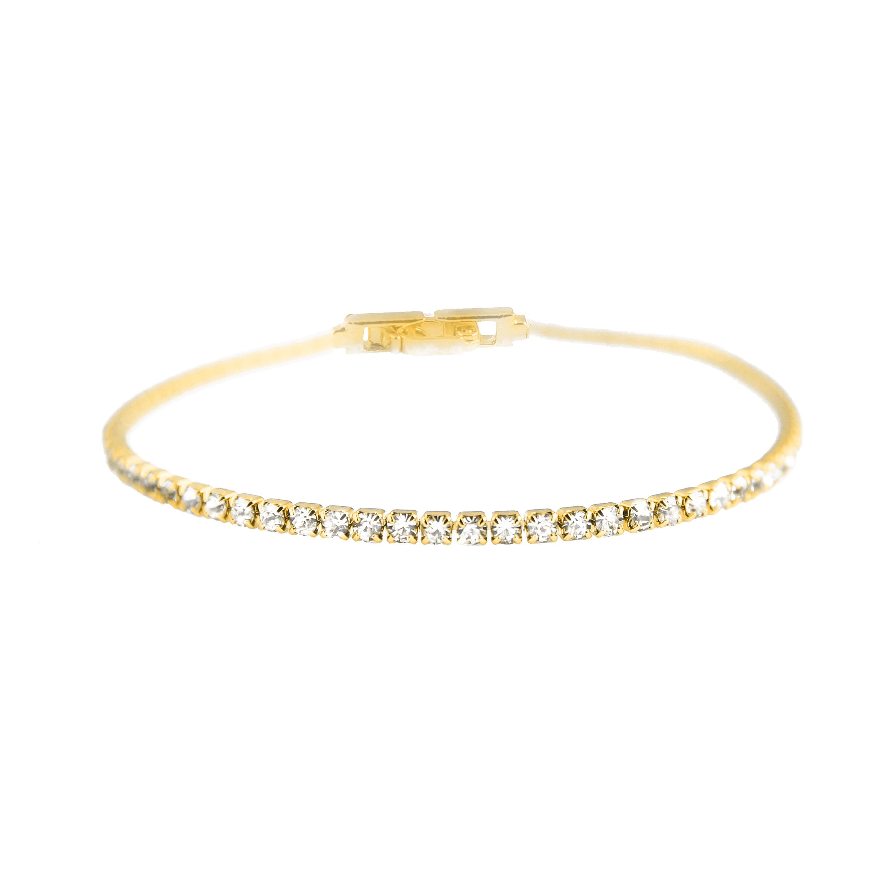 18K Yellow Gold Plated Brilliant Zirconia Bracelet - Kayla