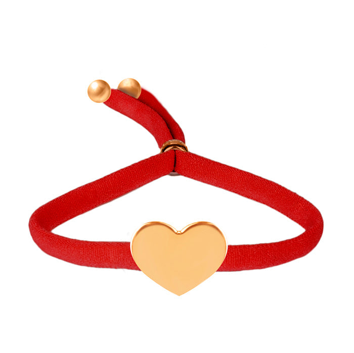 925 Sterling Silver Bracelet with 18K Rose Gold Finish - Heart