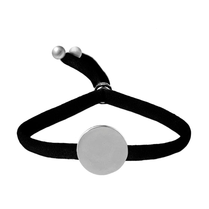 925 Sterling Silver Bracelet with Rhodium Finish - Circle