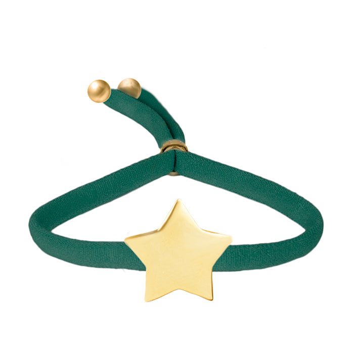 Pulsera de Plata de Ley 925 acabada en oro amarillo de 18K - Estrella