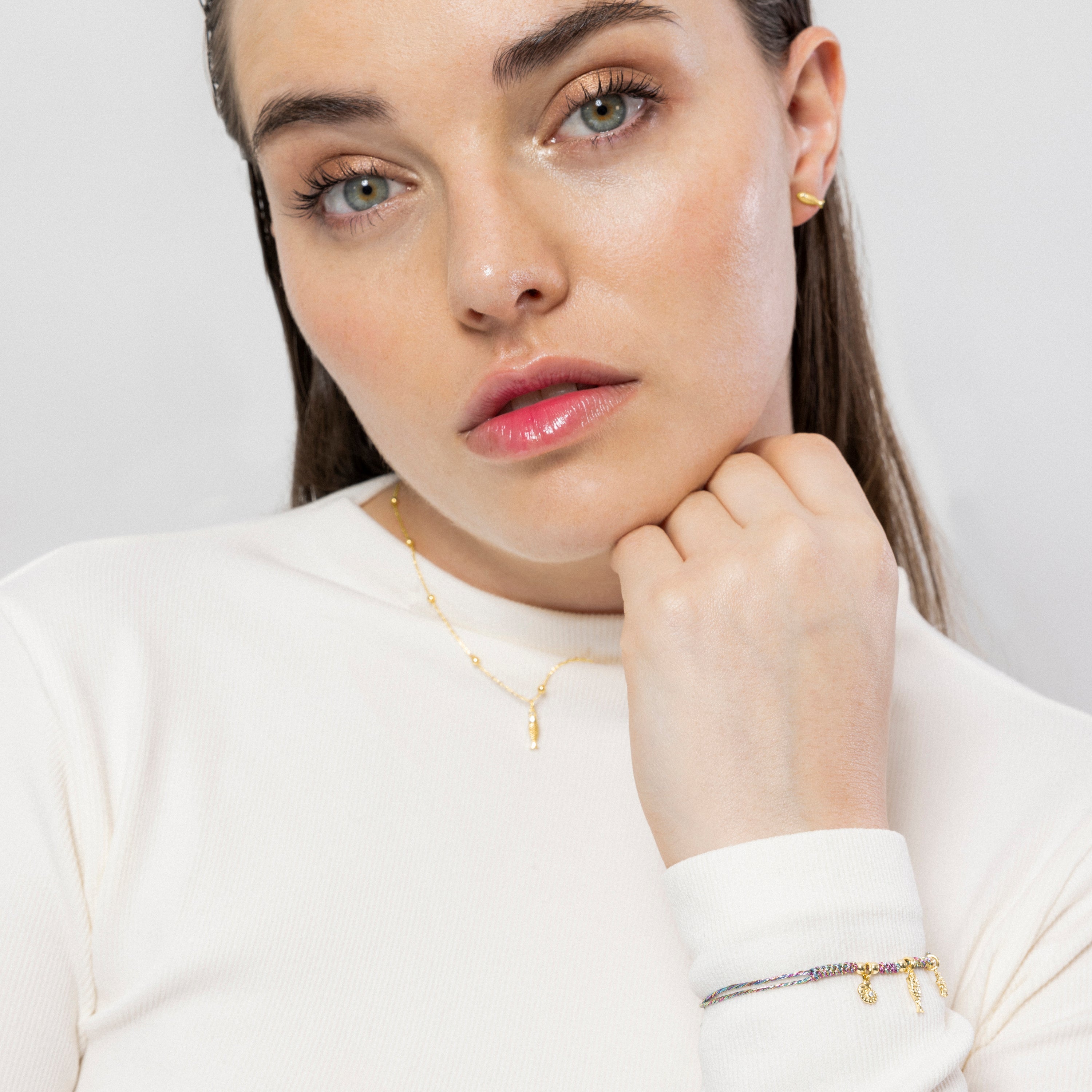 925 Sterling Silver and Brilliant Zirconia Bracelet Finished in 18K Yellow Gold - Linduk