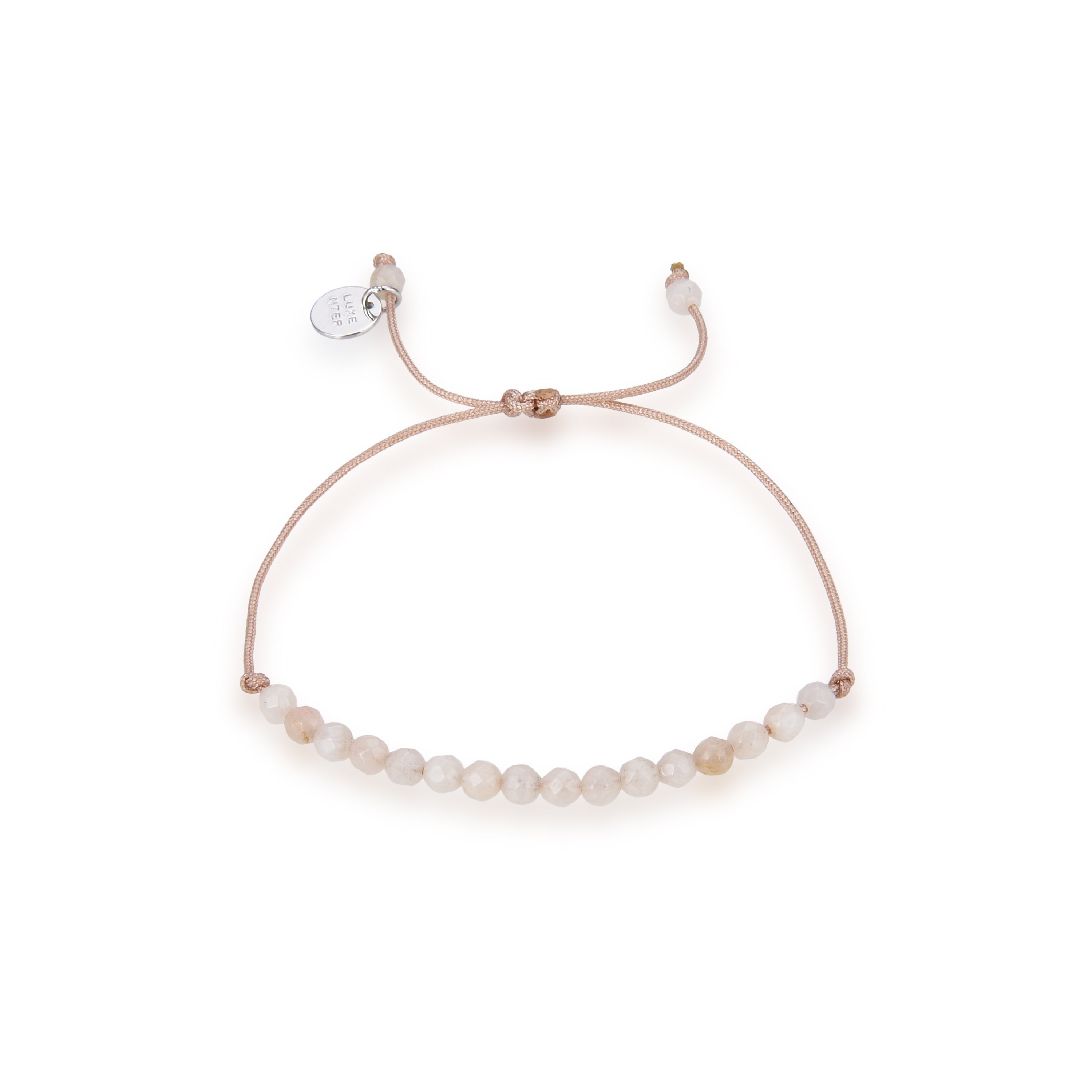 925 Sterling Silver White Jade Bracelet with Rhodium Finish - Aquisa