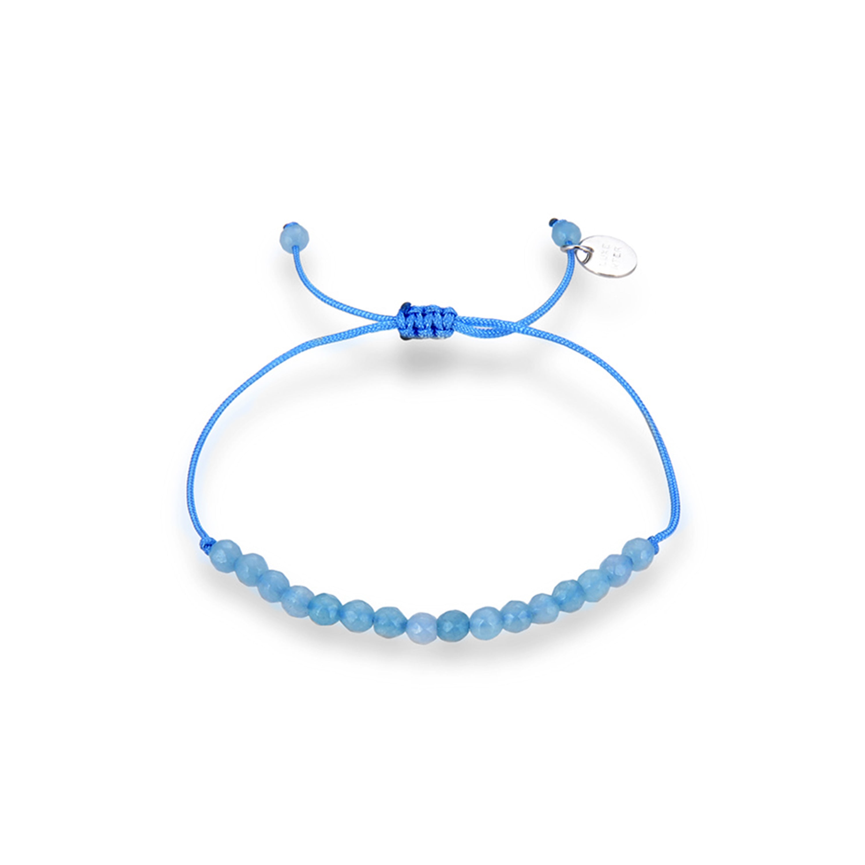 925 Sterling Silver Turquoise Blue Jade Rhodium Plated Bracelet - Aquisa