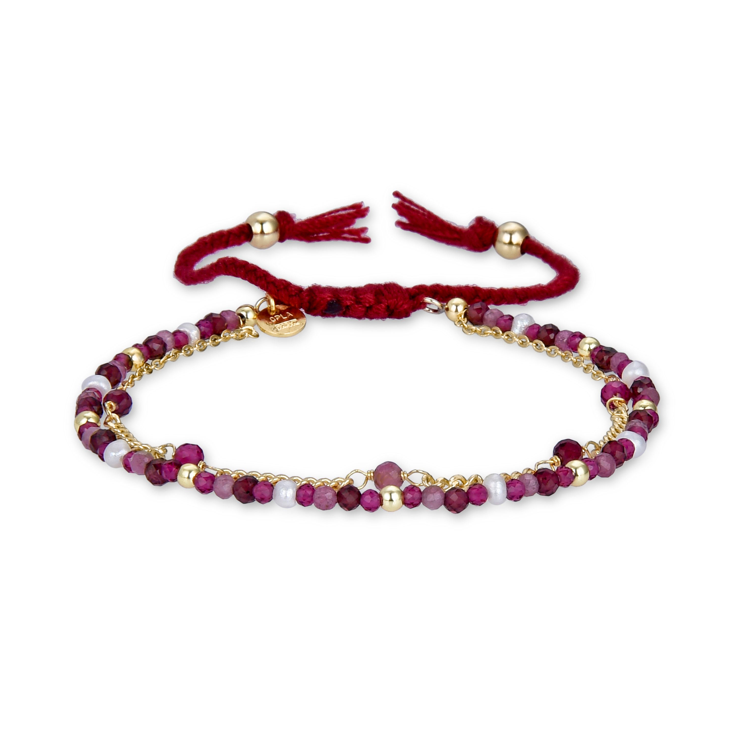 925 Sterling Silver Bracelet with Hydrothermal Amethyst Quartz finished in 18K Yellow Gold - Asvorg