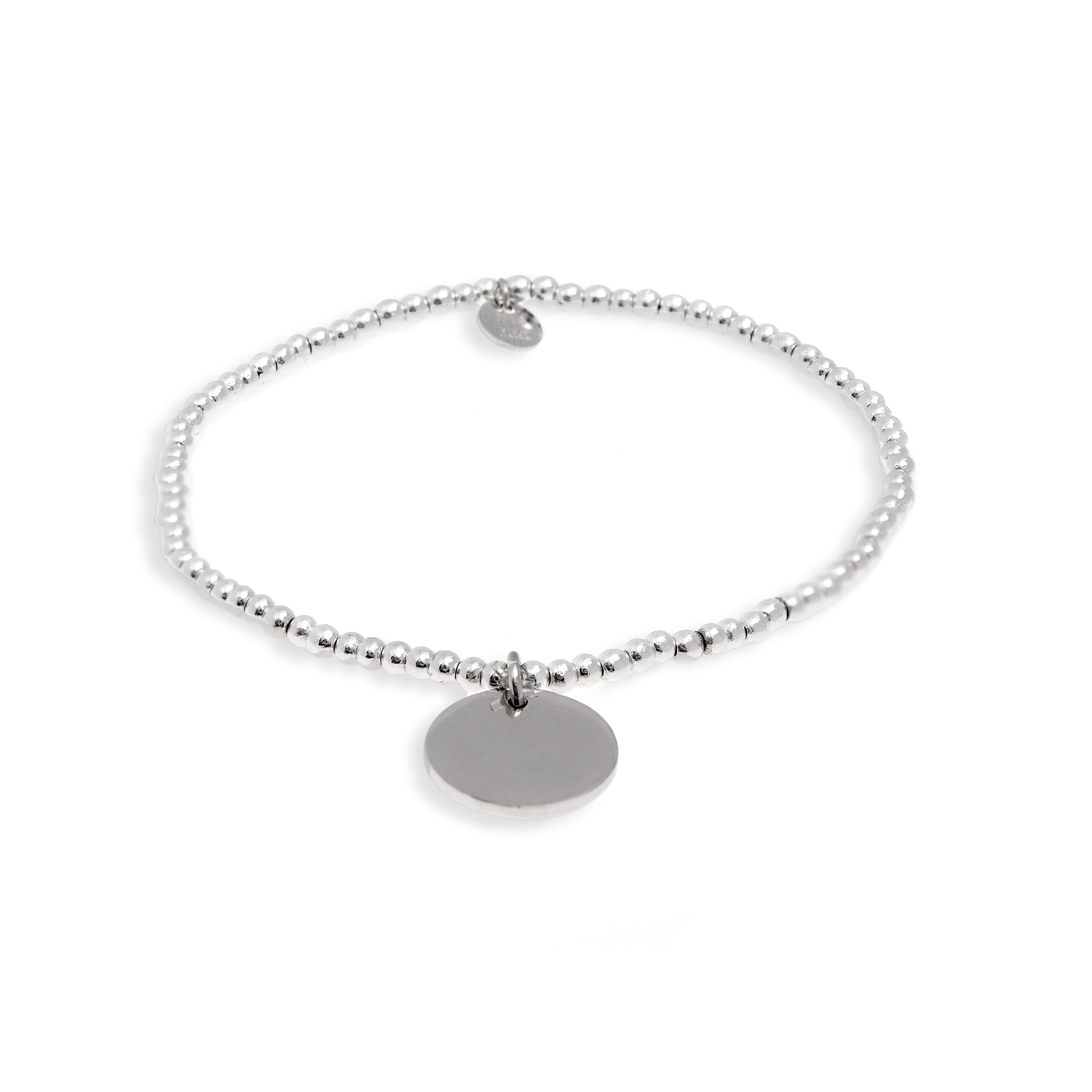 925 Sterling Silver Bracelet with Hematite, Rhodium Finish - Krasai
