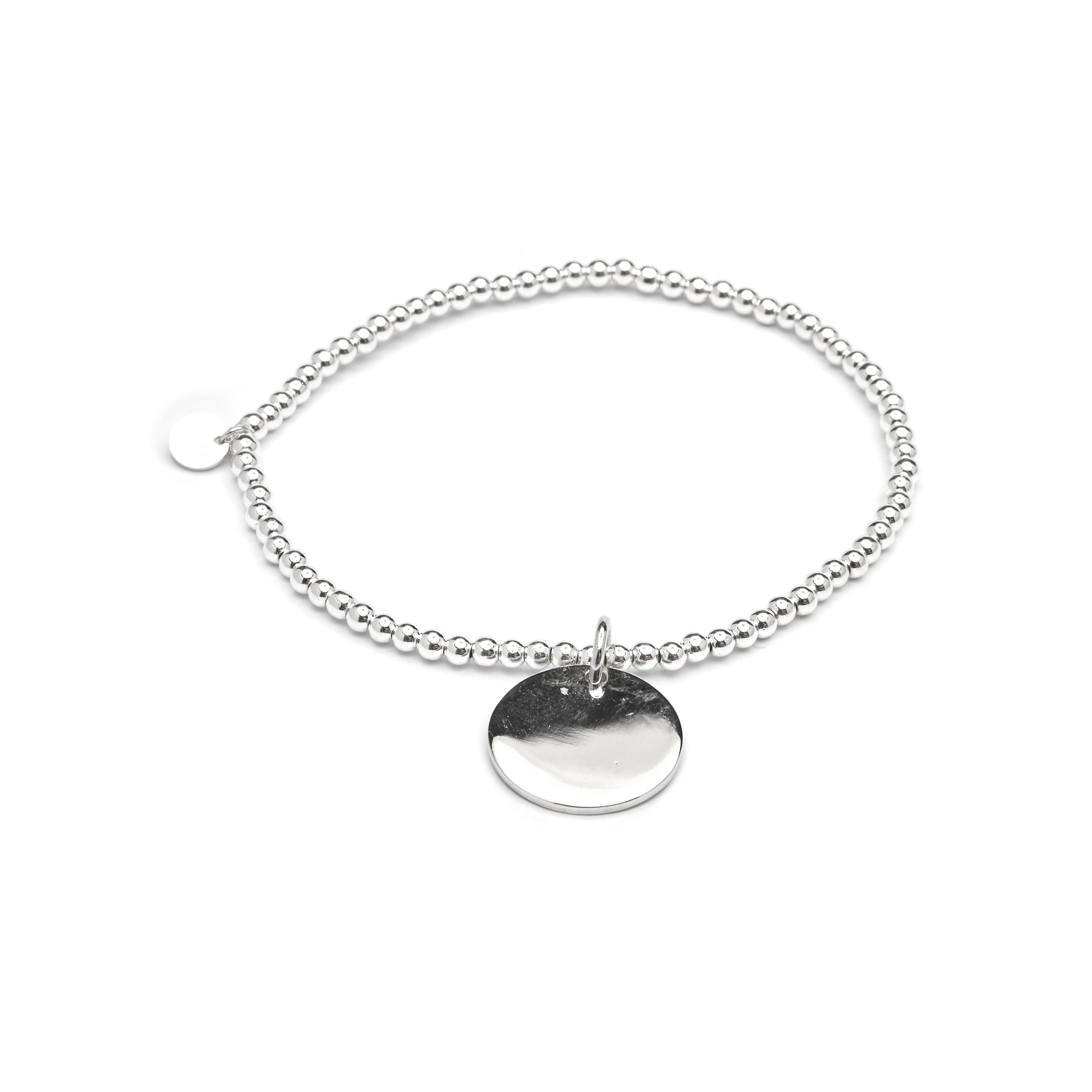 Pulseira de Prata de Lei 925 com Hematita e acabamento em ródio - Krasai