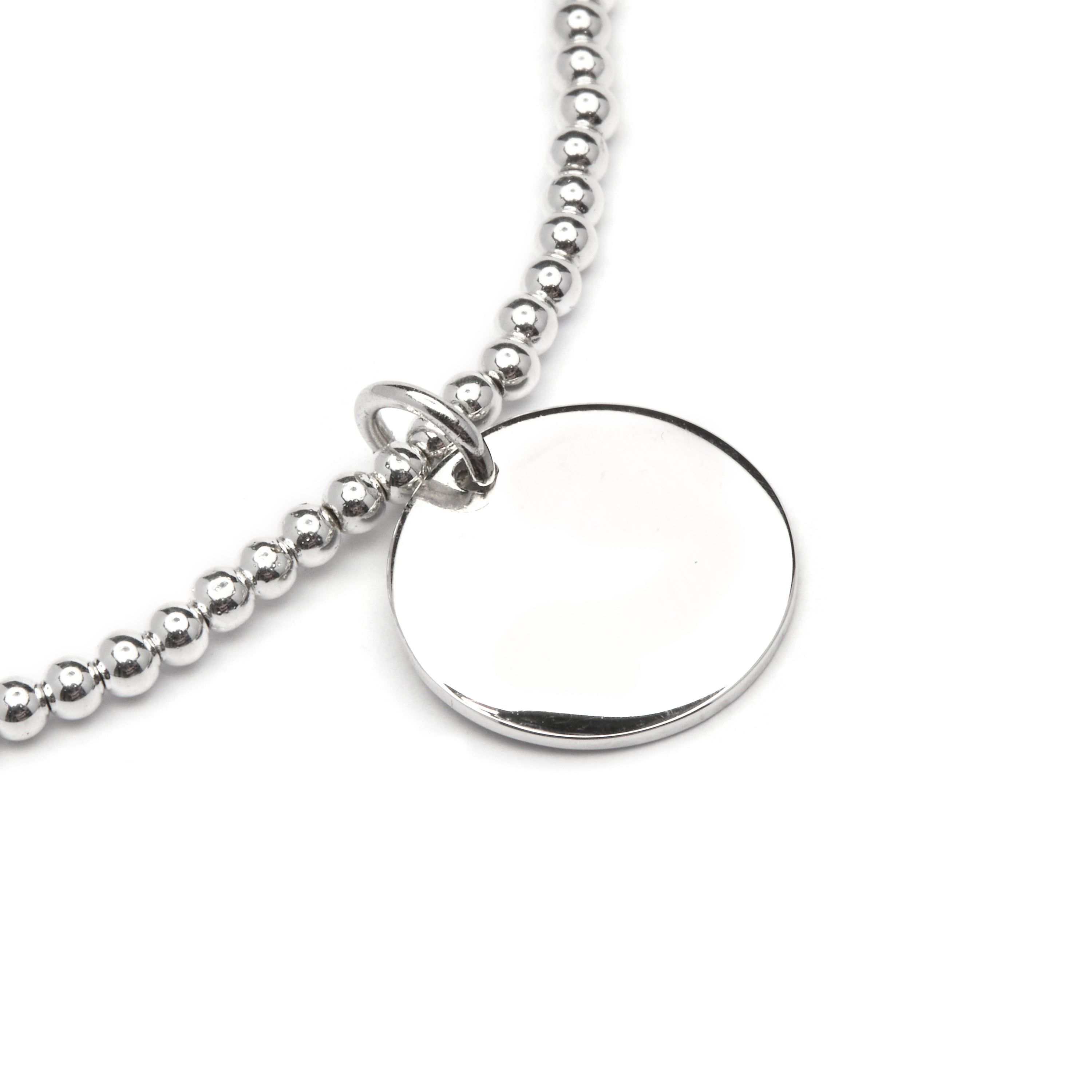 Pulseira de Prata de Lei 925 com Hematita e acabamento em ródio - Krasai