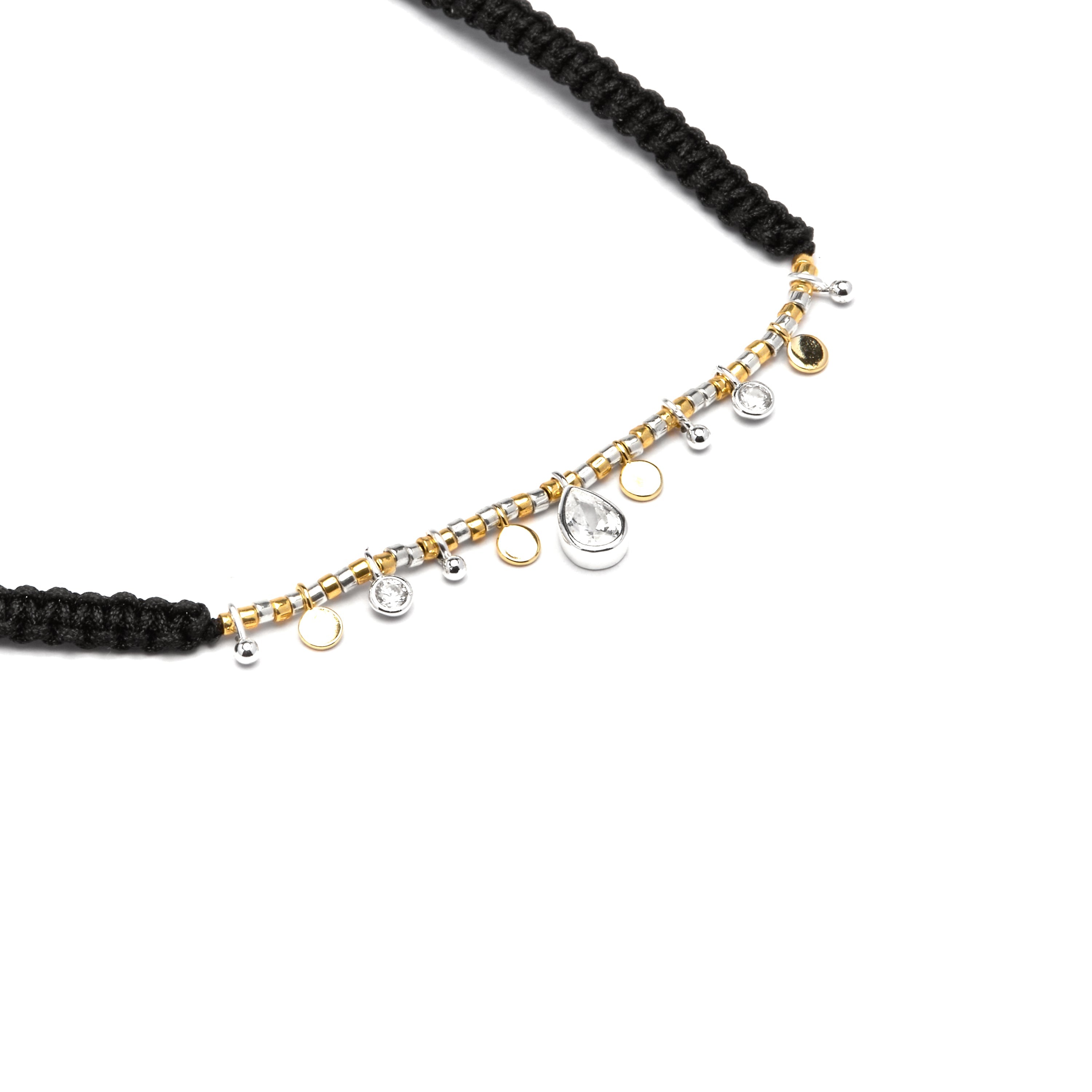 925 Sterling Silver and Brilliant Zirconia Bracelet, Rhodium Finish - Erlah