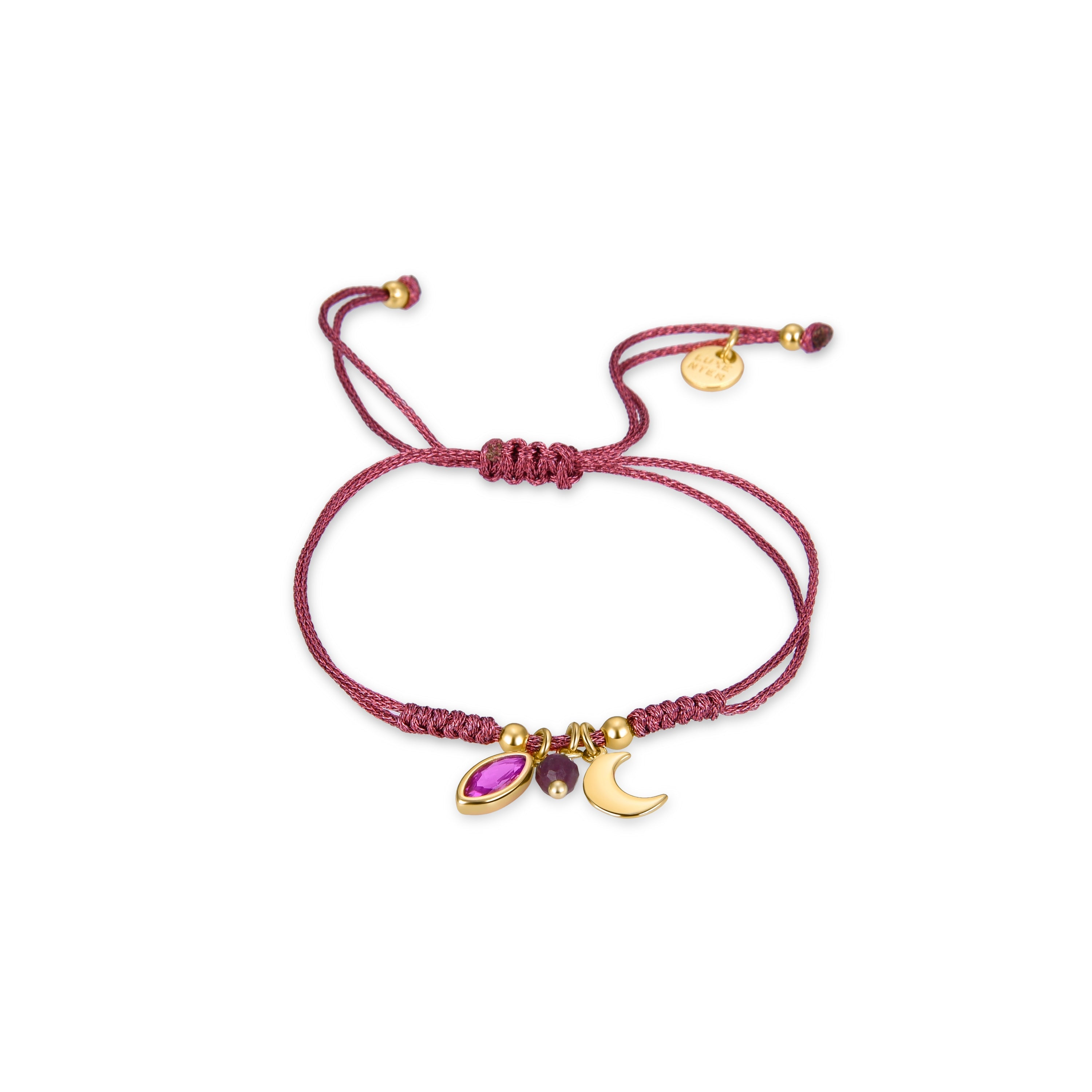925 Sterling Silver Bracelet with Multicolor Crystals Finished in 18K Yellow Gold - Runuy