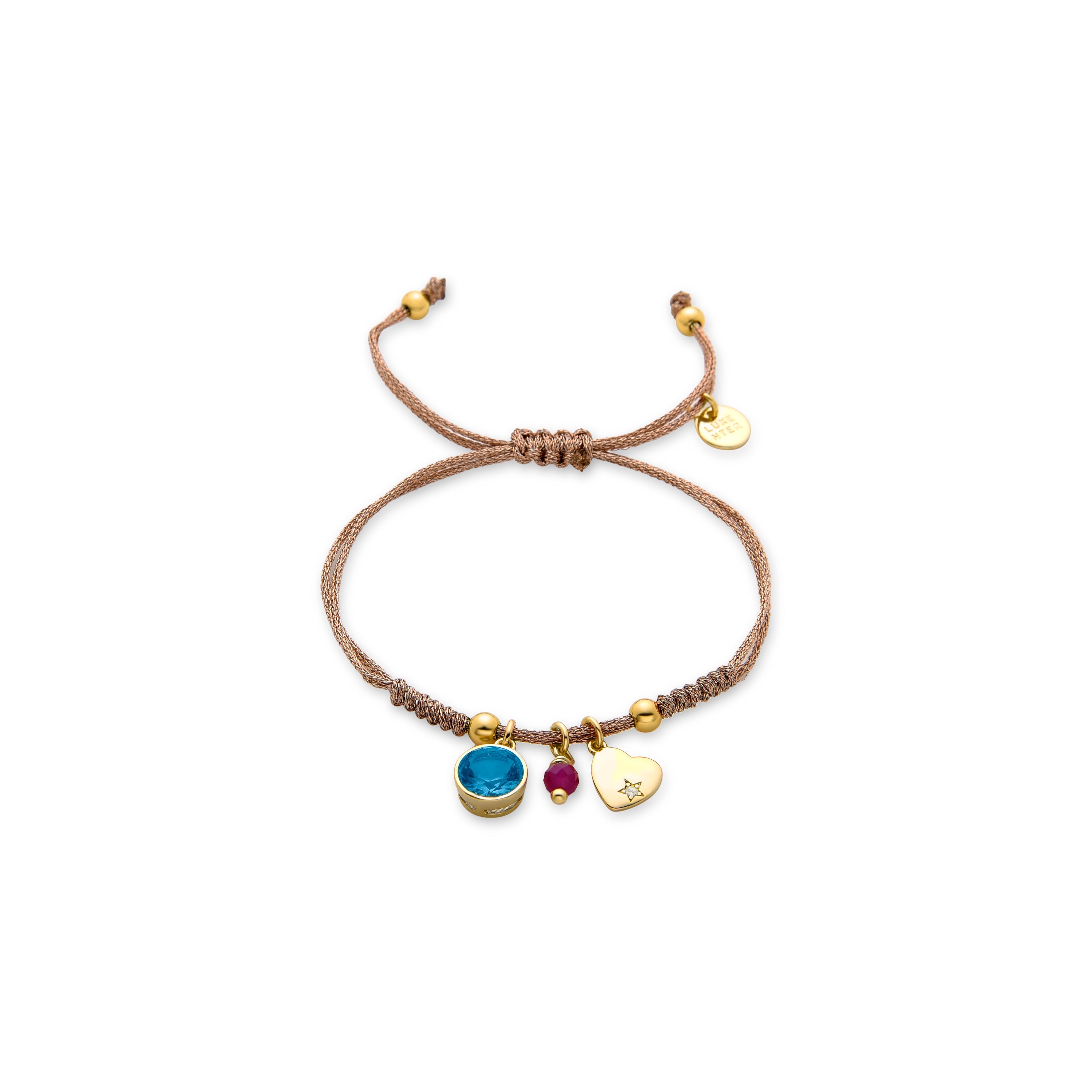 925 Sterling Silver Bracelet with Sapphire Zirconia finished in 18K Yellow Gold - Erilah