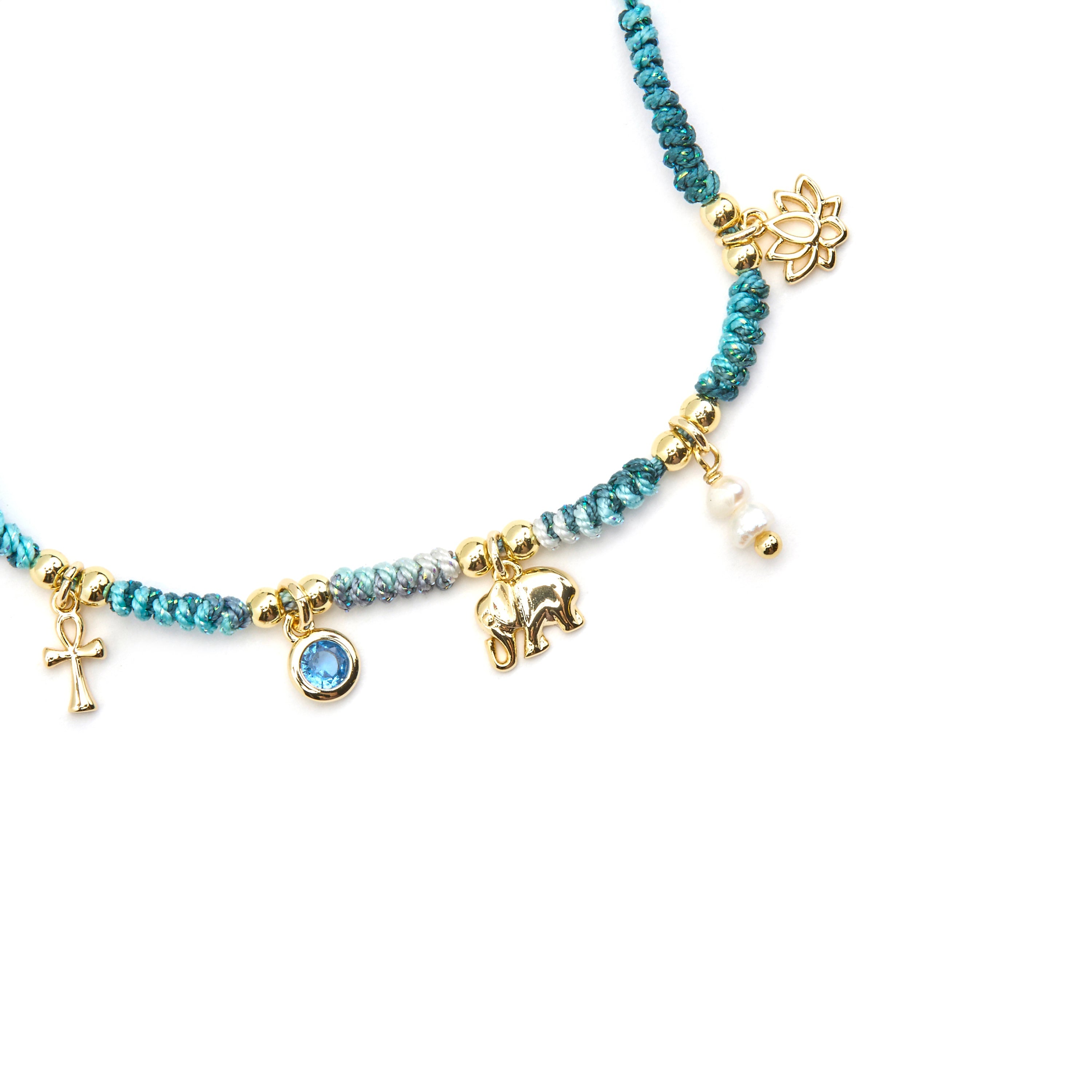 925 Sterling Silver and Multicolor Zirconia Bracelet with 18k Gold Finish - Rukful