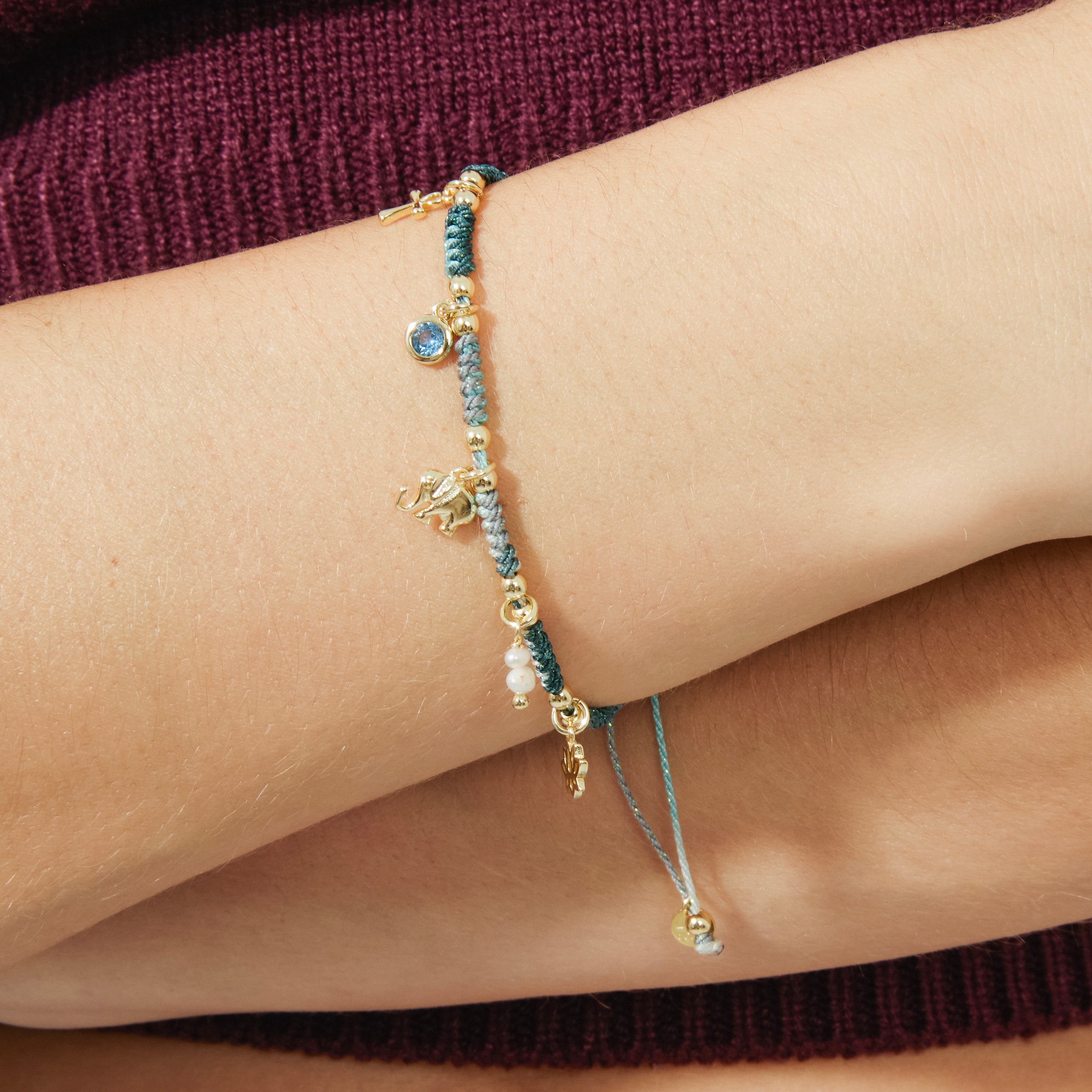 925 Sterling Silver and Multicolor Zirconia Bracelet with 18k Gold Finish - Rukful
