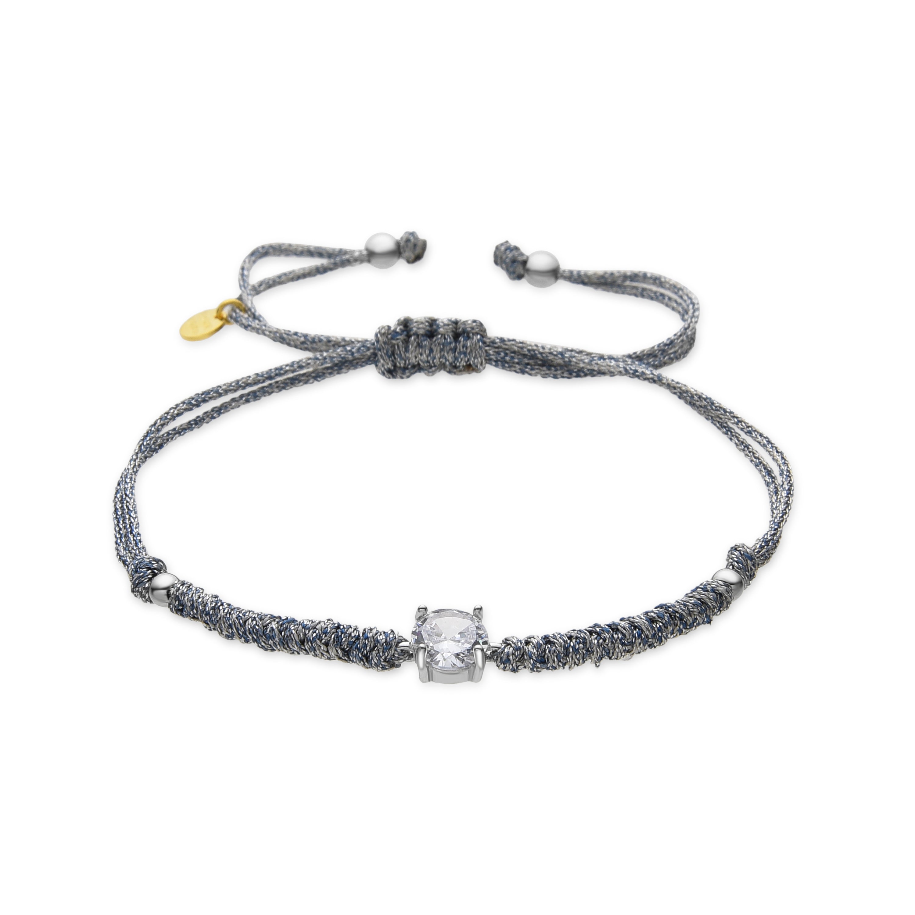 925 Sterling Silver and Brilliant Zirconia Bracelet, Rhodium Finish - Akma
