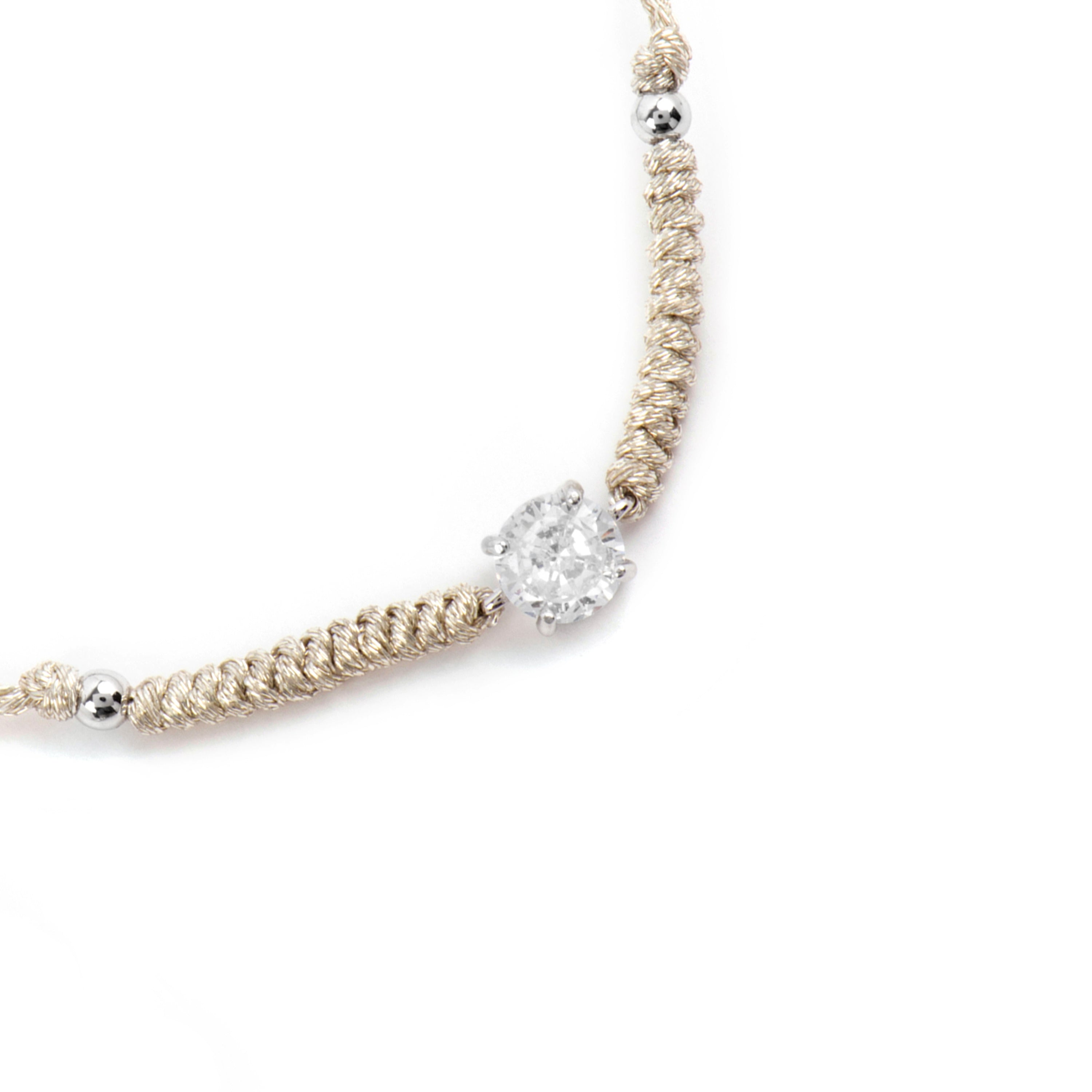 Pulseira em Prata de Lei 925 e Zircônia Brilhante com acabamento em ródio - Akma