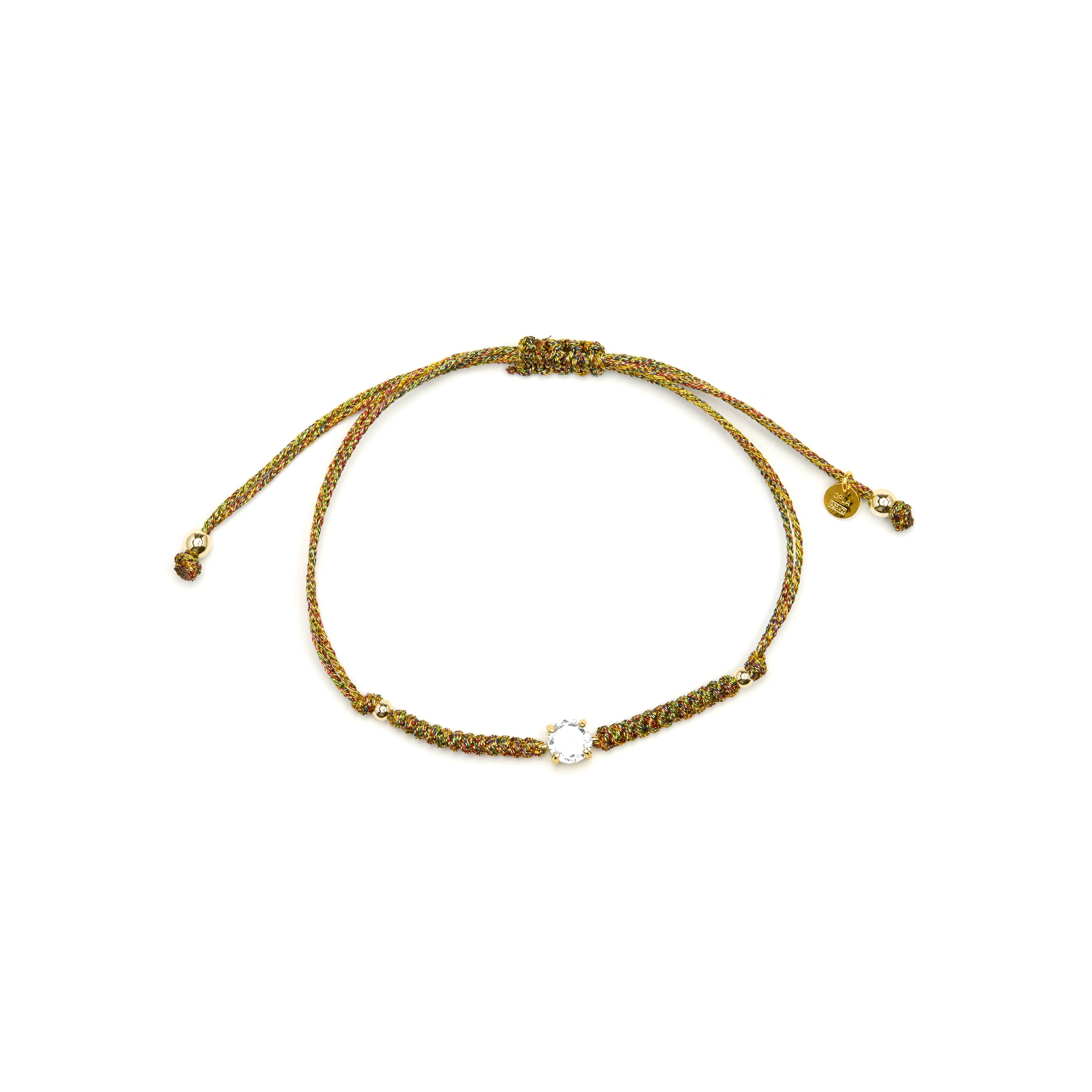 Pulsera de Plata de Ley 925 y Circonita Brillante acabado oro amarillo de 18k - Akma