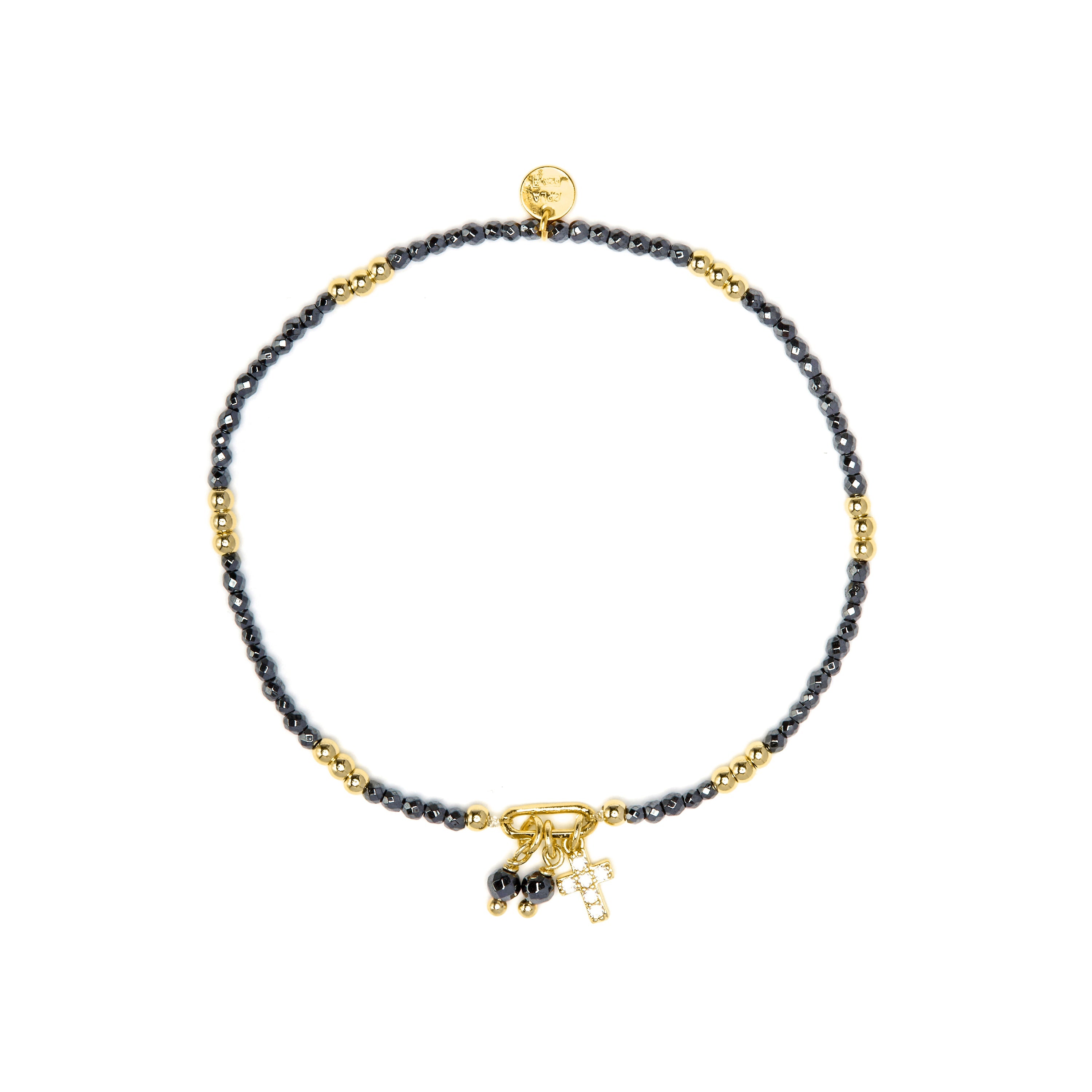 925 Sterling Silver and Brilliant Zirconia Bracelet with 18k Yellow Gold Finish - Phanvas