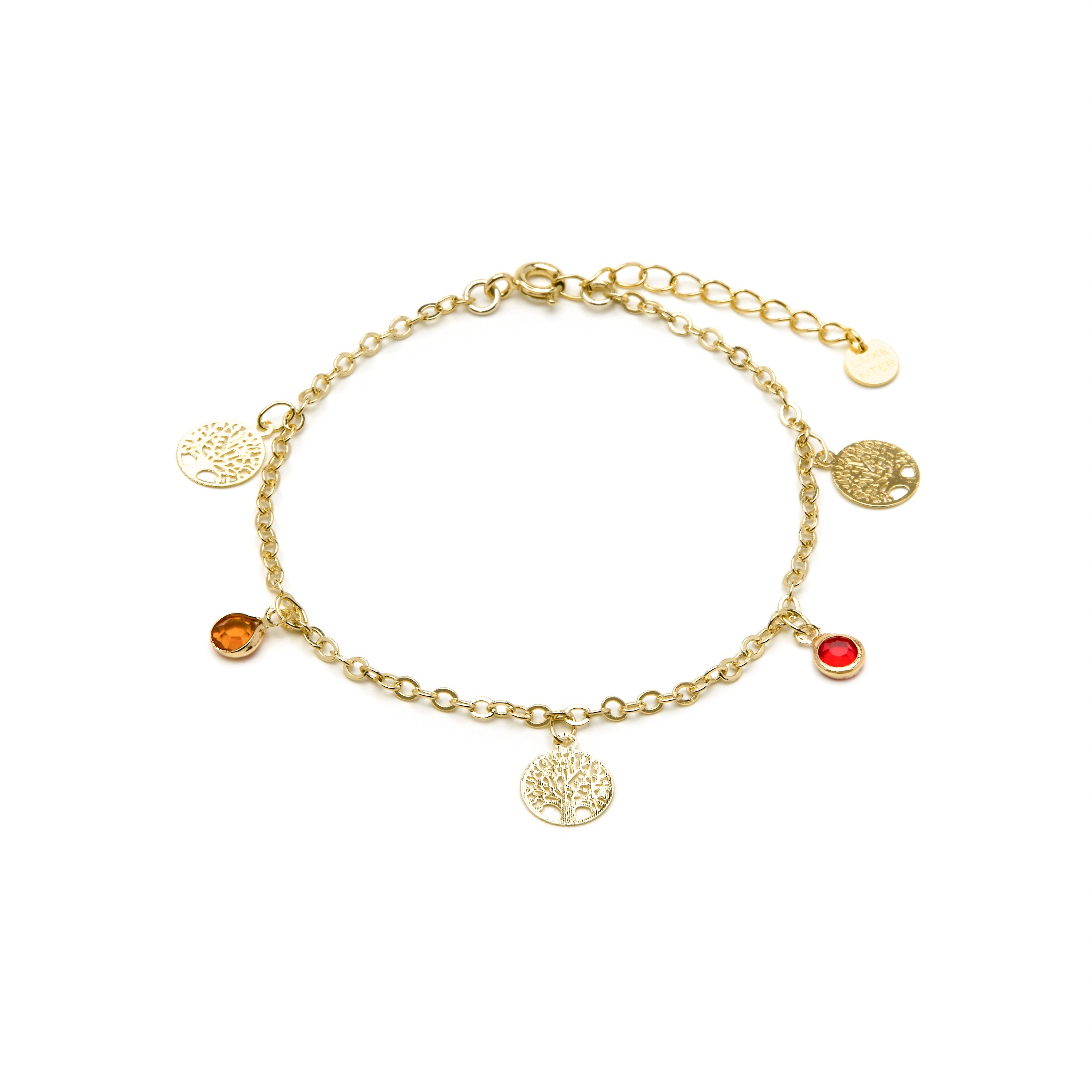 Pulseira de Prata de Lei 925 e Zircônia Multicolorida com acabamento em ouro amarelo 18k - Shapio