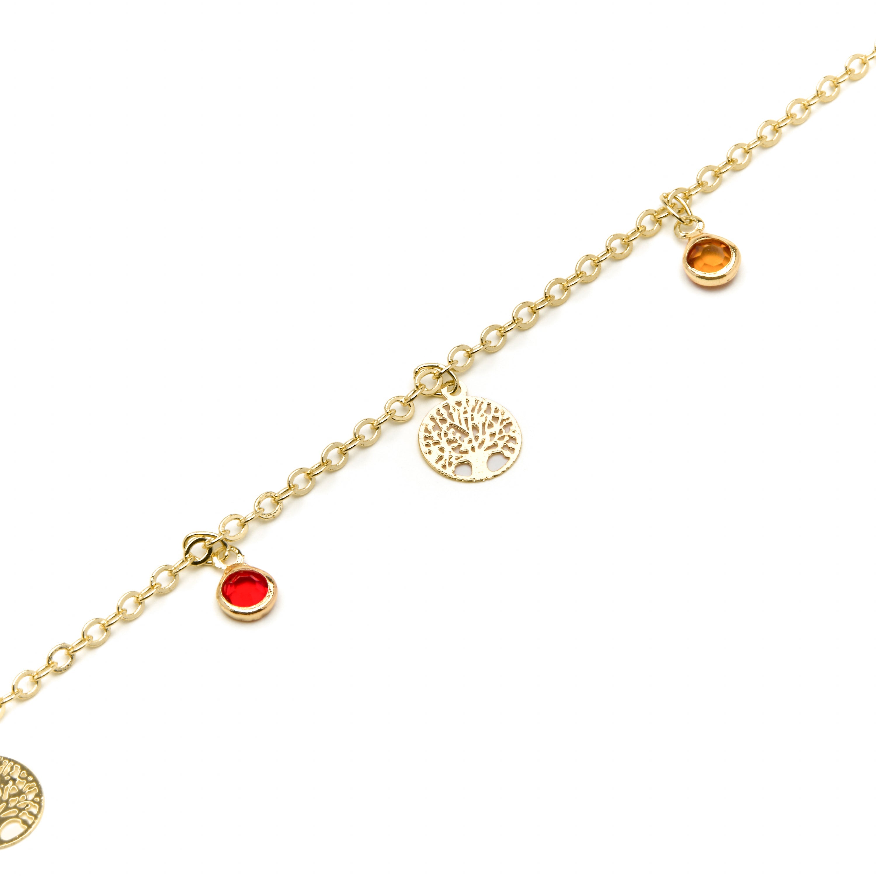 Pulseira de Prata de Lei 925 e Zircônia Multicolorida com acabamento em ouro amarelo 18k - Shapio