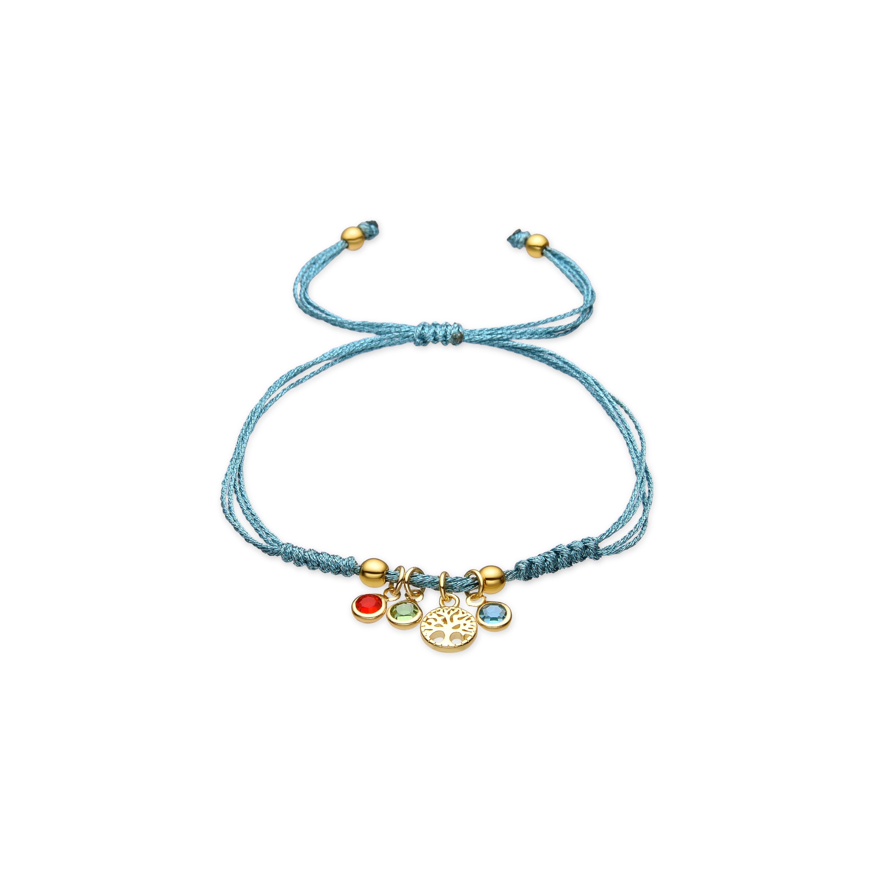 925 Sterling Silver and Multicolor Zirconia Bracelet with 18k Yellow Gold Finish - Balal