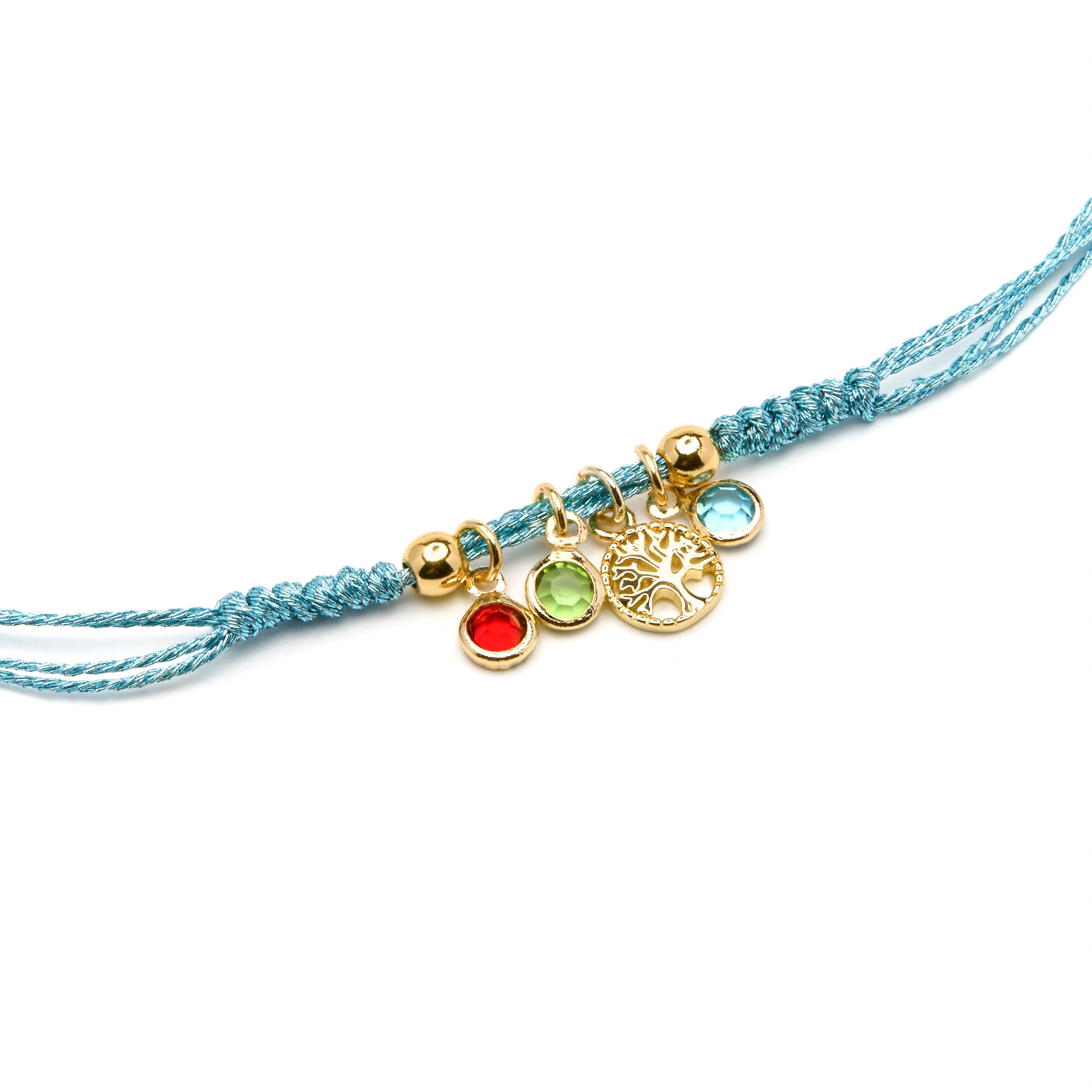 925 Sterling Silver and Multicolor Zirconia Bracelet with 18k Yellow Gold Finish - Balal