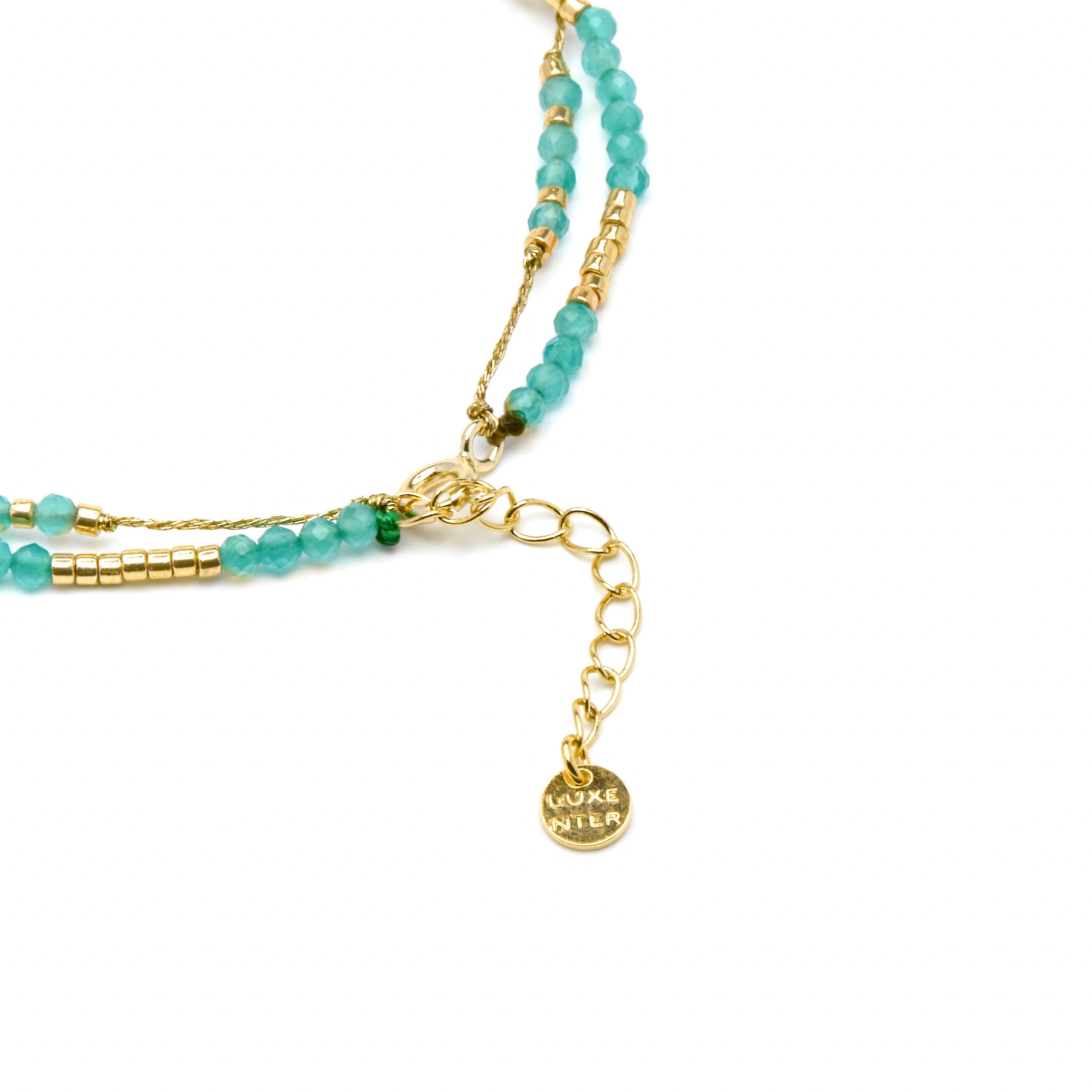 925 Sterling Silver and Green Crystal Bracelet with 18k Yellow Gold Finish - Talorce