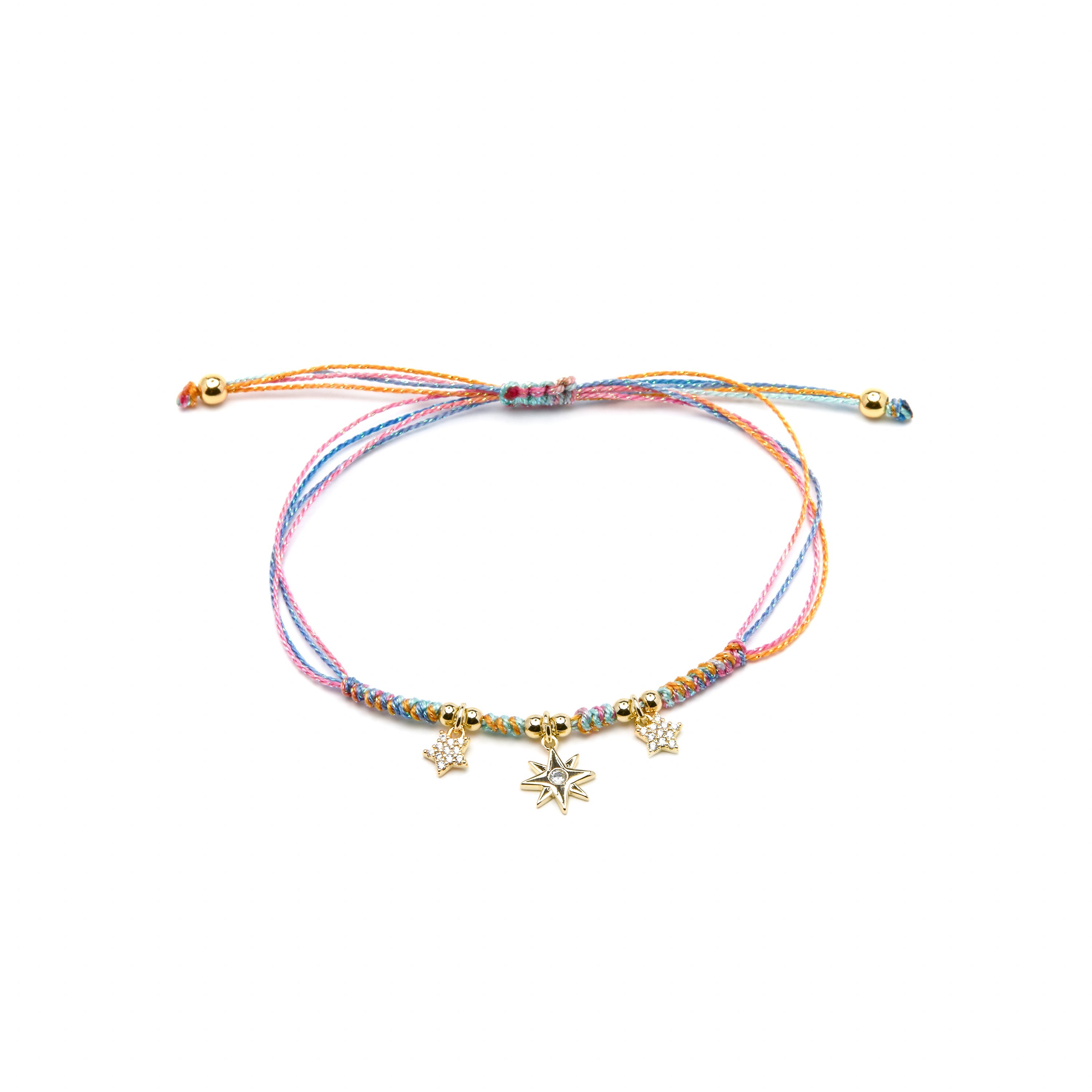 925 Sterling Silver and Brilliant Zirconia Bracelet, 18k Yellow Gold Finish - Meril
