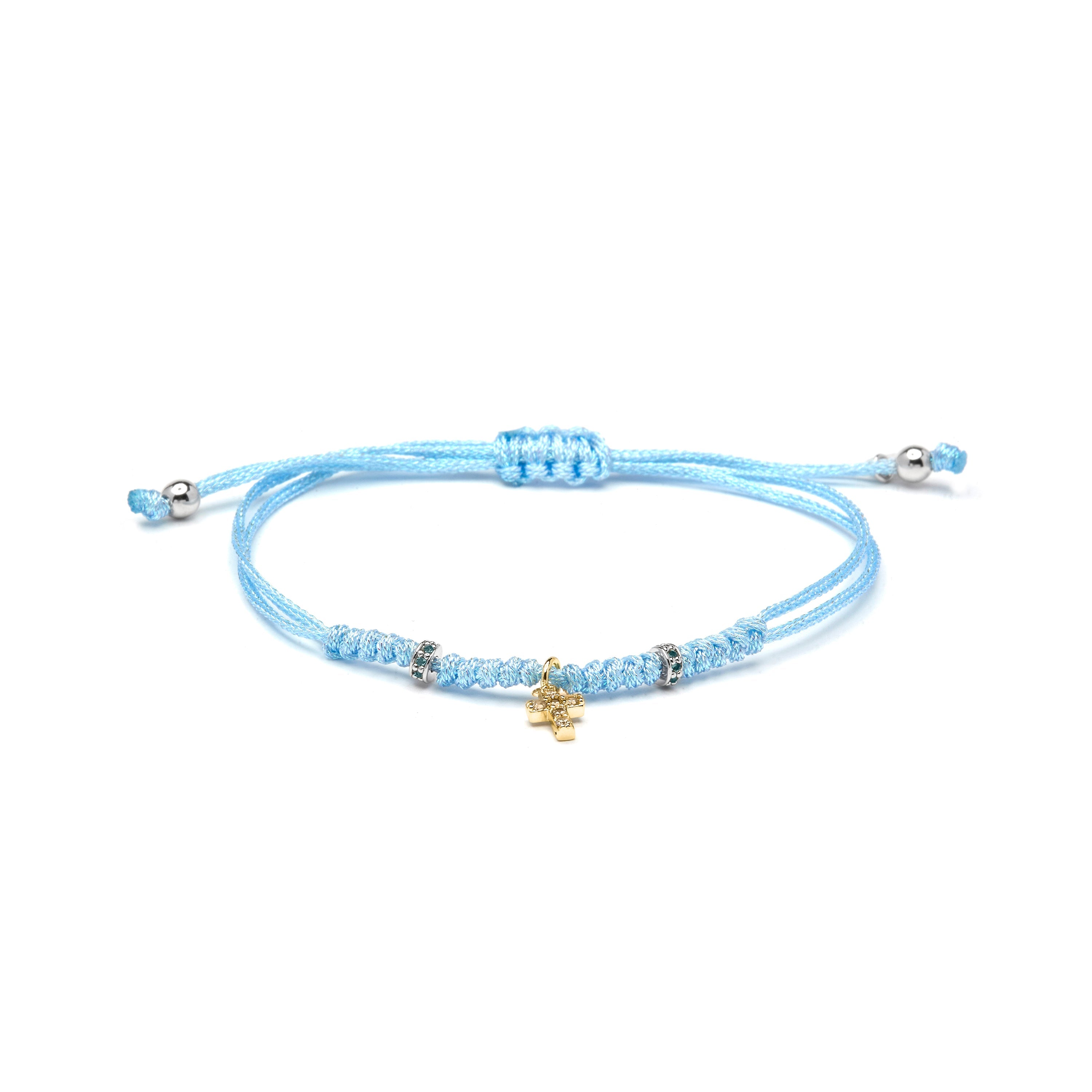 925 Sterling Silver and Multicolor Zircon Bracelet with 18k Yellow Gold Finish - Modry