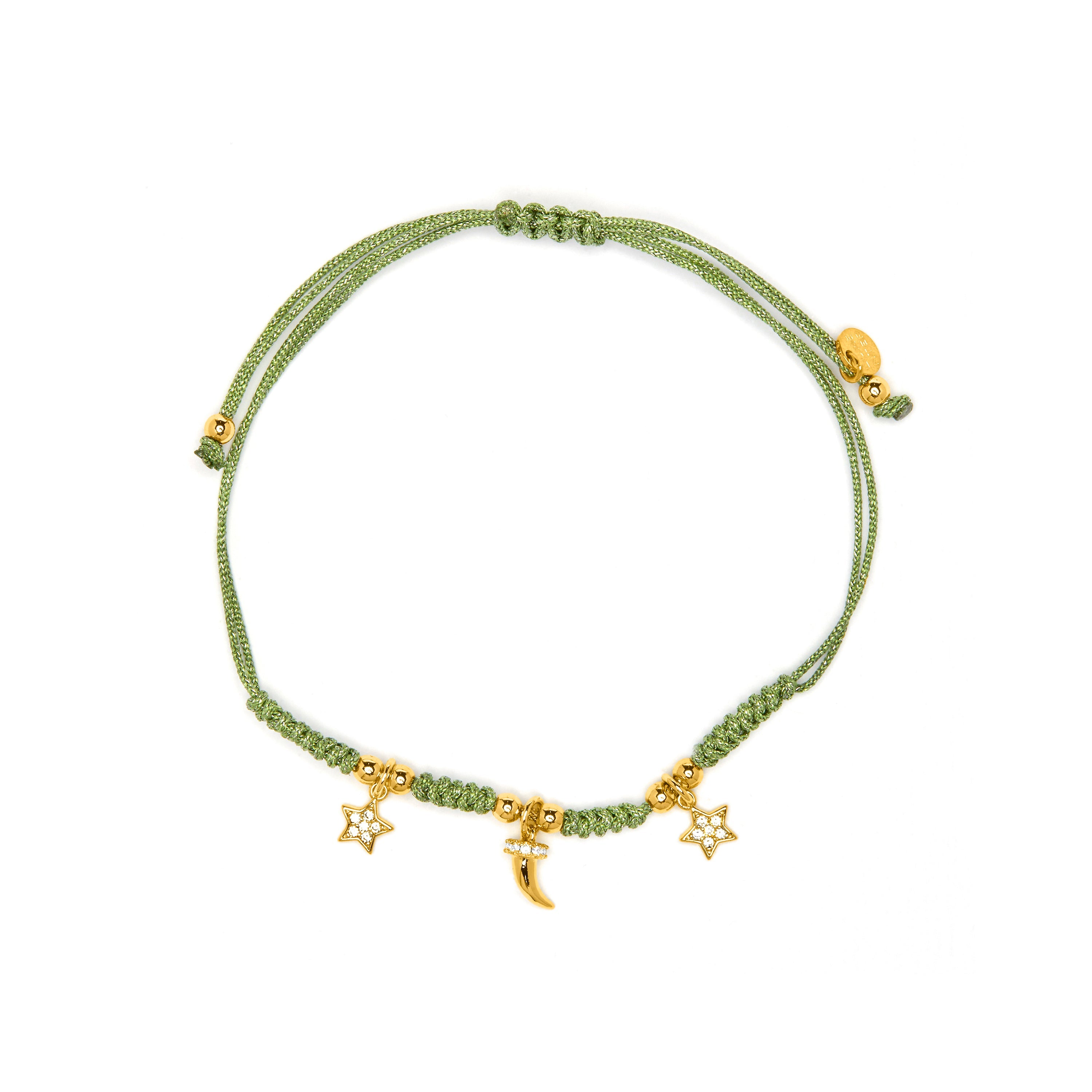925 Sterling Silver Multicolor Zirconia Bracelet with 18k Yellow Gold Finish - Esli