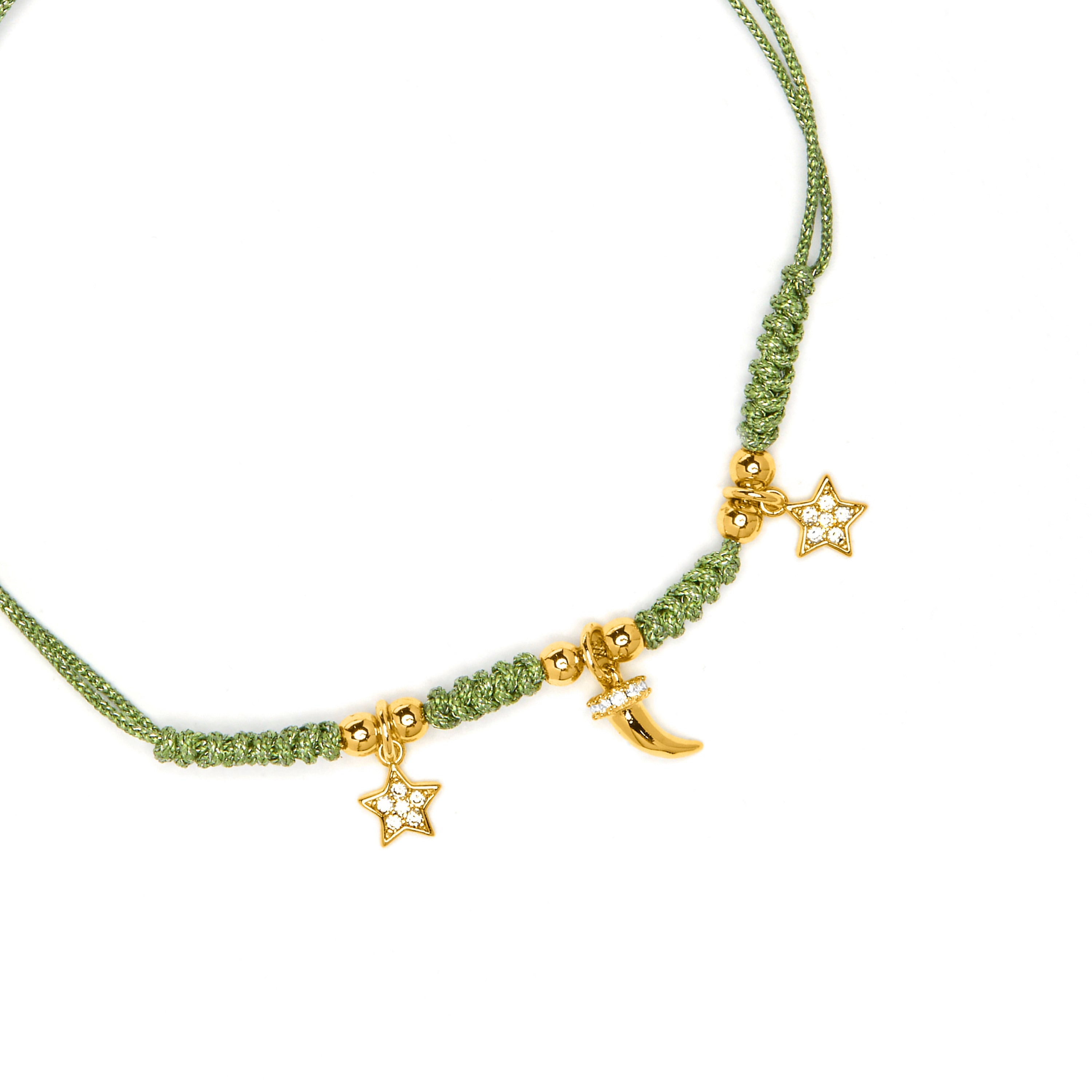 925 Sterling Silver Multicolor Zirconia Bracelet with 18k Yellow Gold Finish - Esli