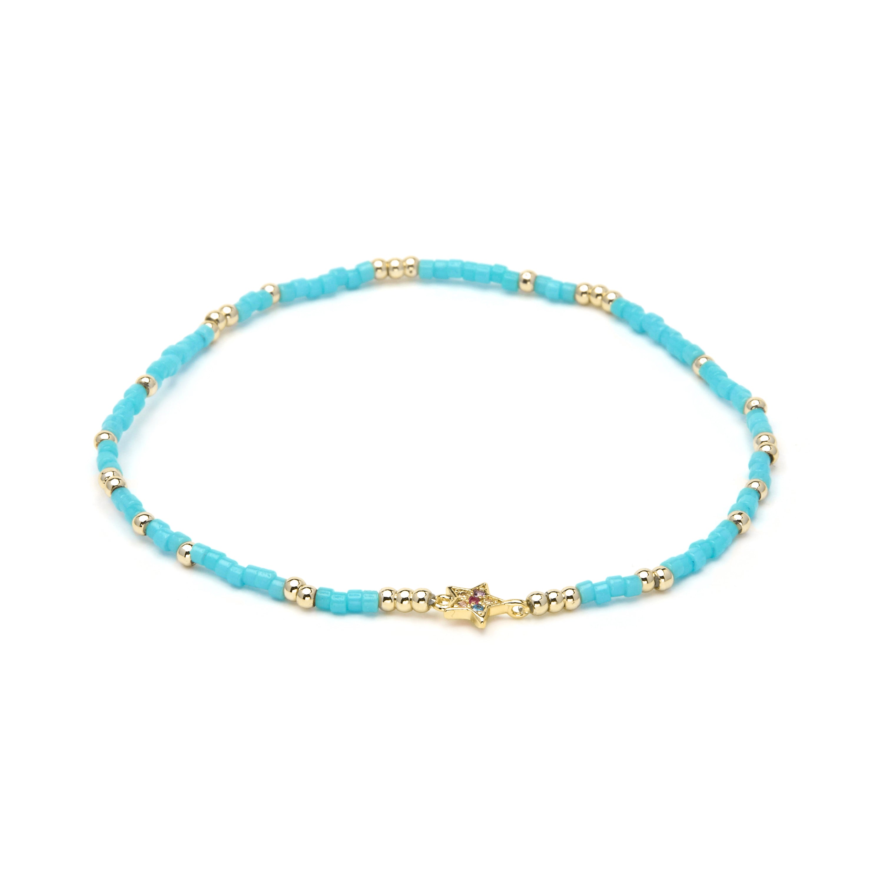 925 Sterling Silver and Multicolor Zircon Bracelet with 18k Yellow Gold Finish - Lalo
