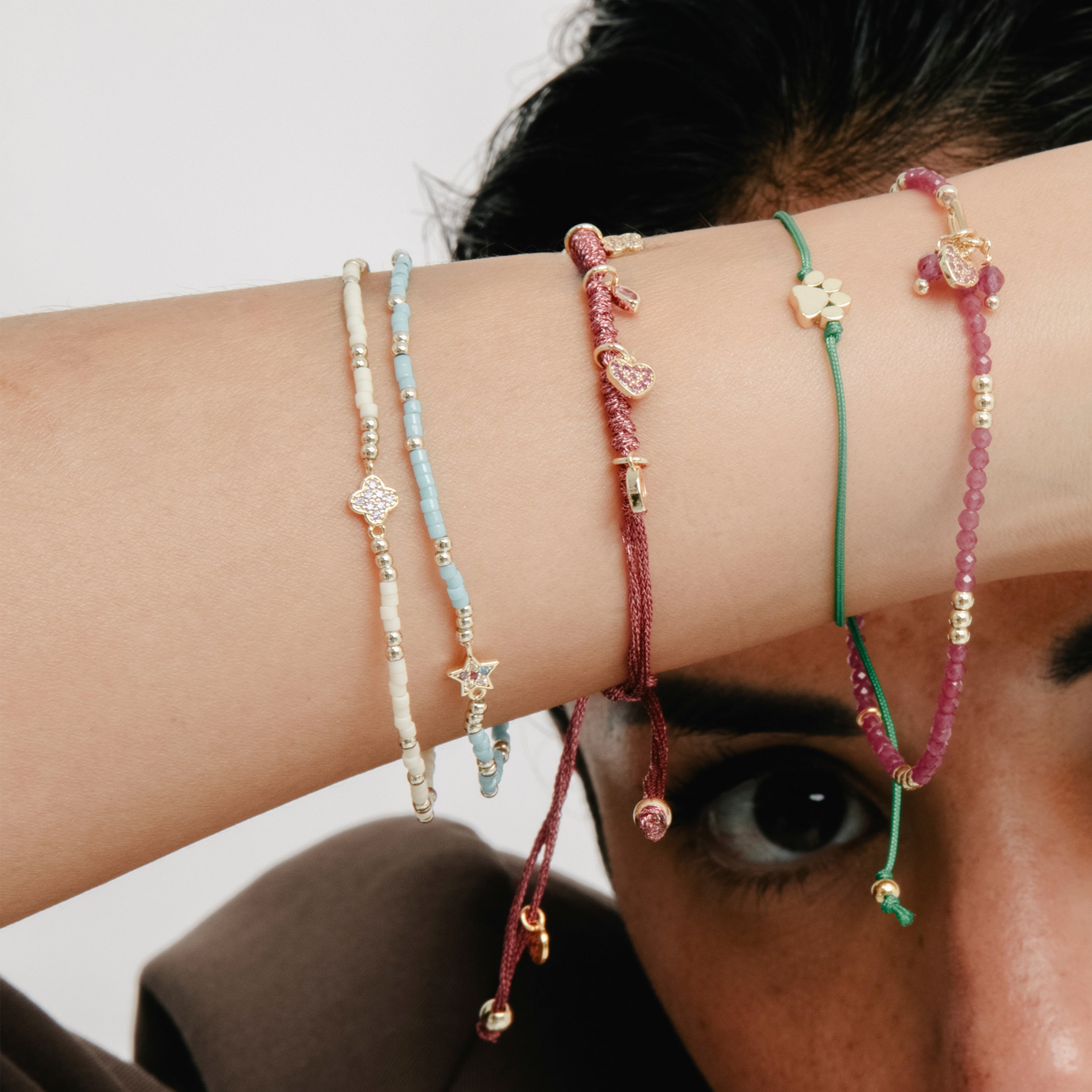 925 Sterling Silver and Multicolor Zircon Bracelet with 18k Yellow Gold Finish - Lalo