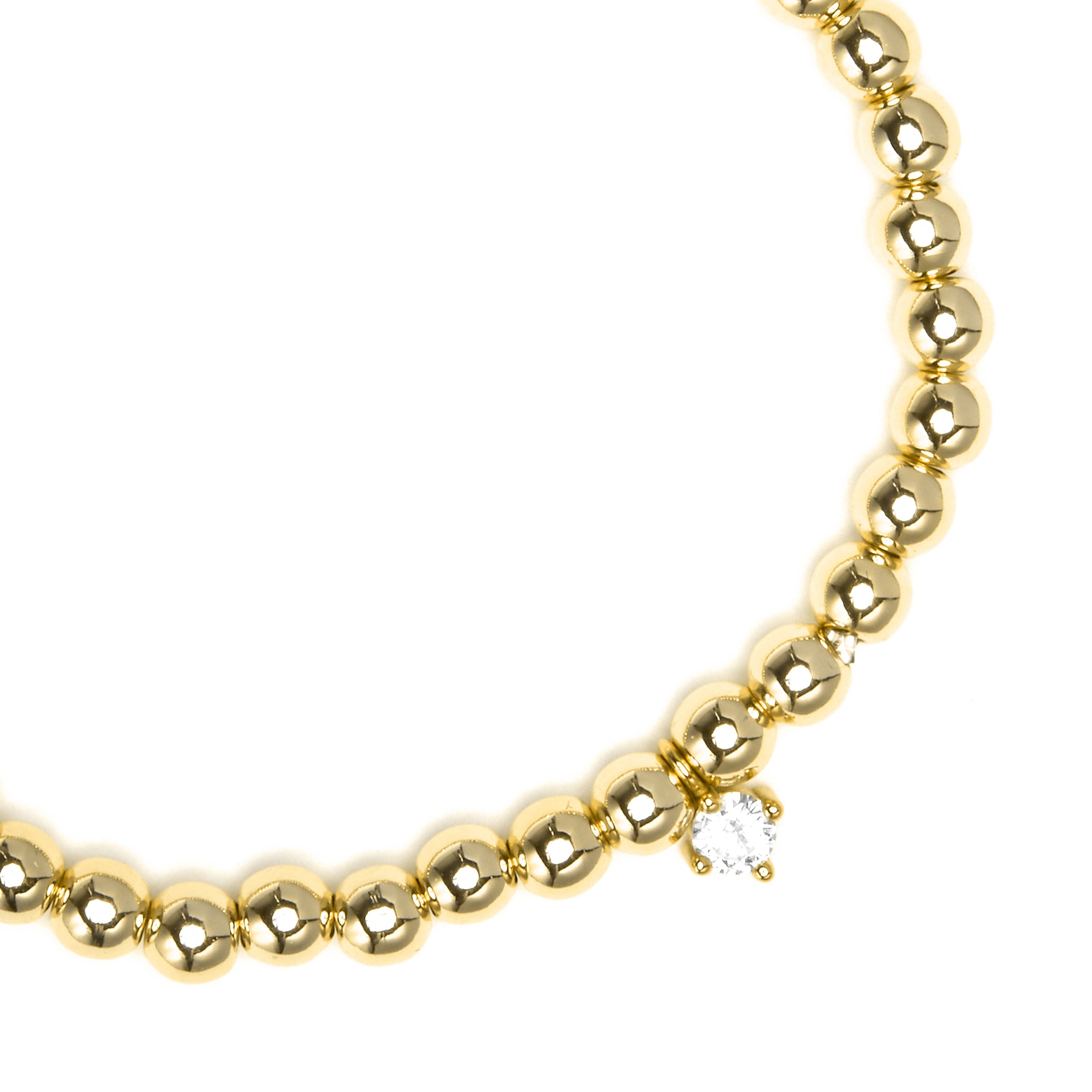 925 Sterling Silver Bracelet with Brilliant Zirconia, 18k Yellow Gold Finish - Hawil