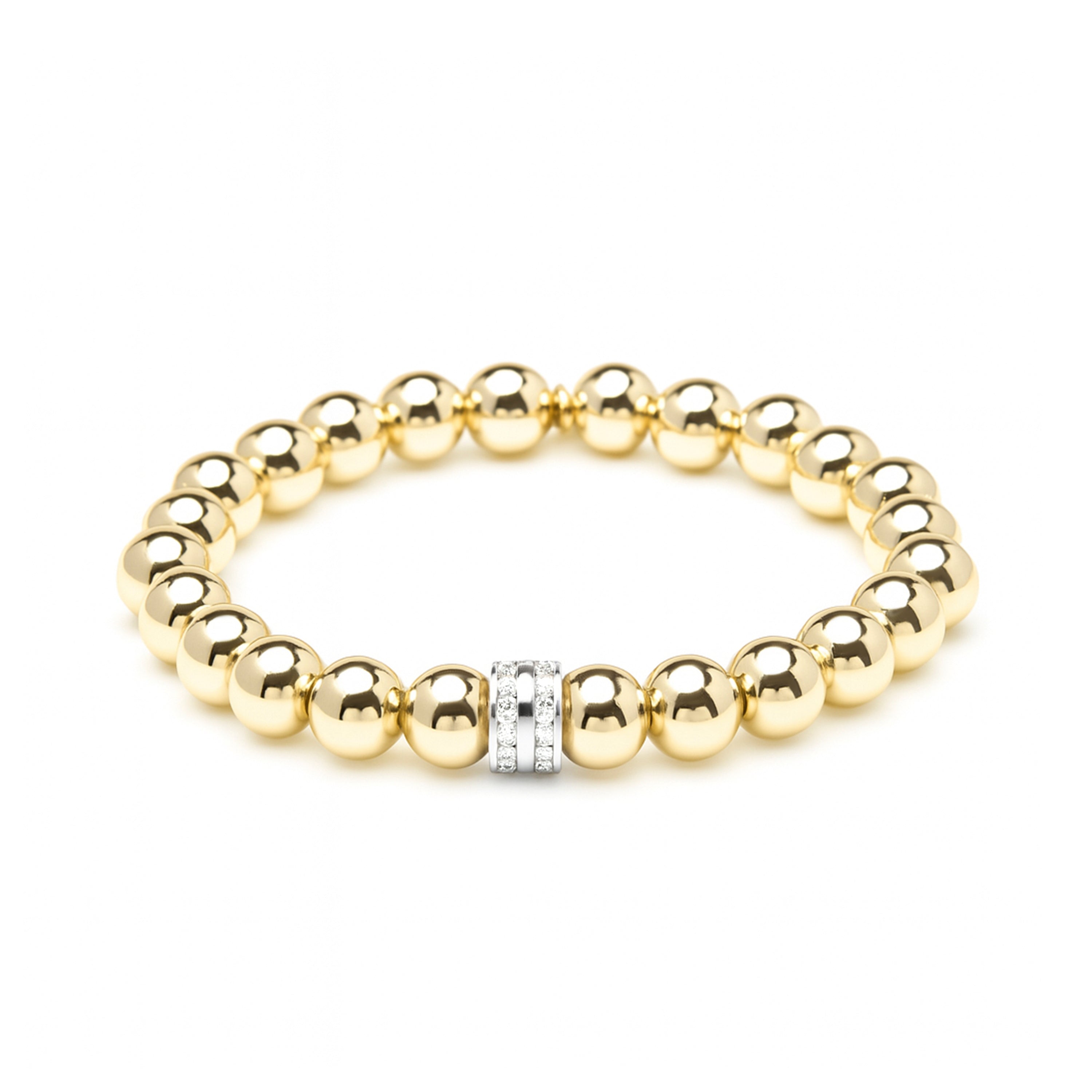 Sterling Silver 925 and Brilliant Zircon Bracelet with 18k Yellow Gold Finish - Lotine