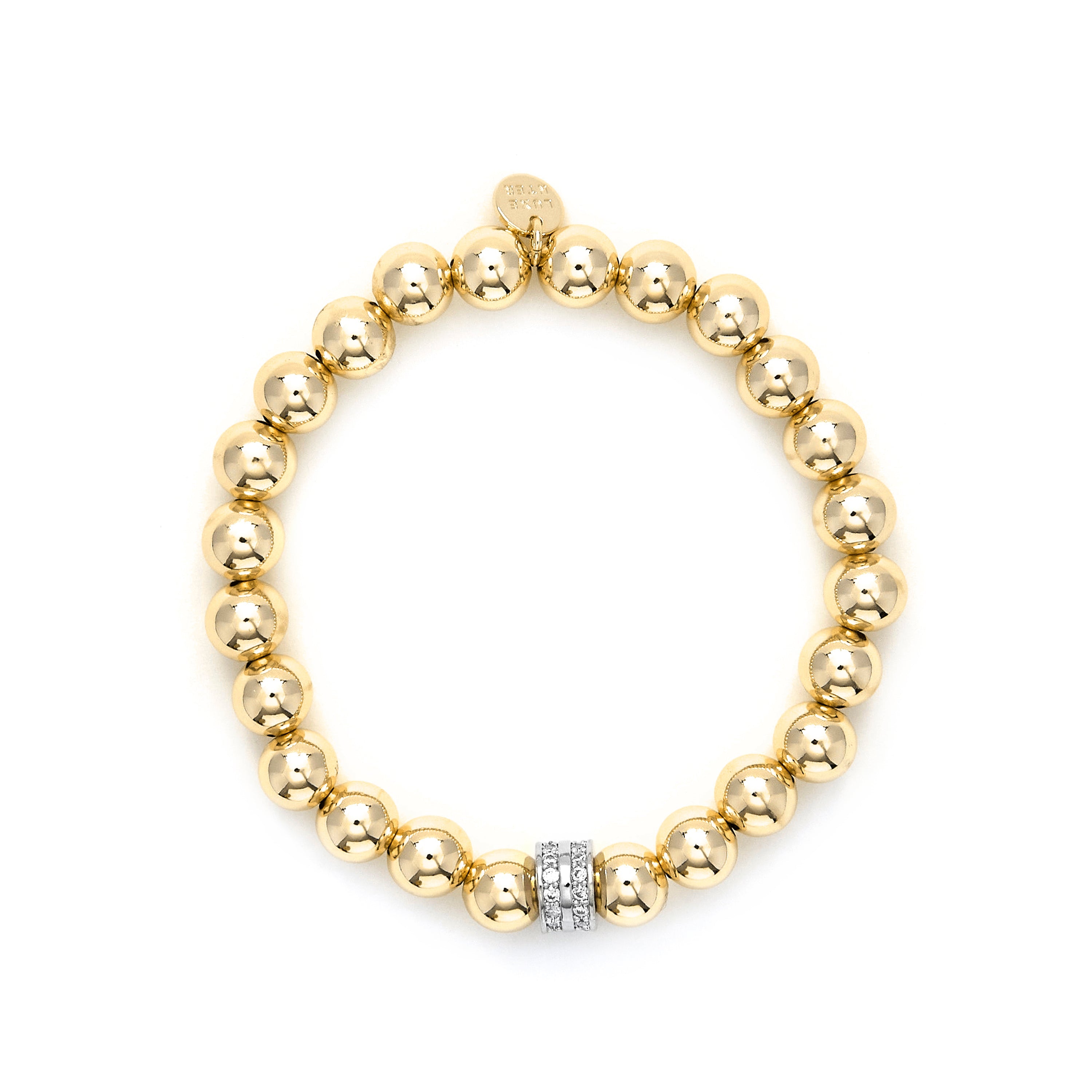 Sterling Silver 925 and Brilliant Zircon Bracelet with 18k Yellow Gold Finish - Lotine