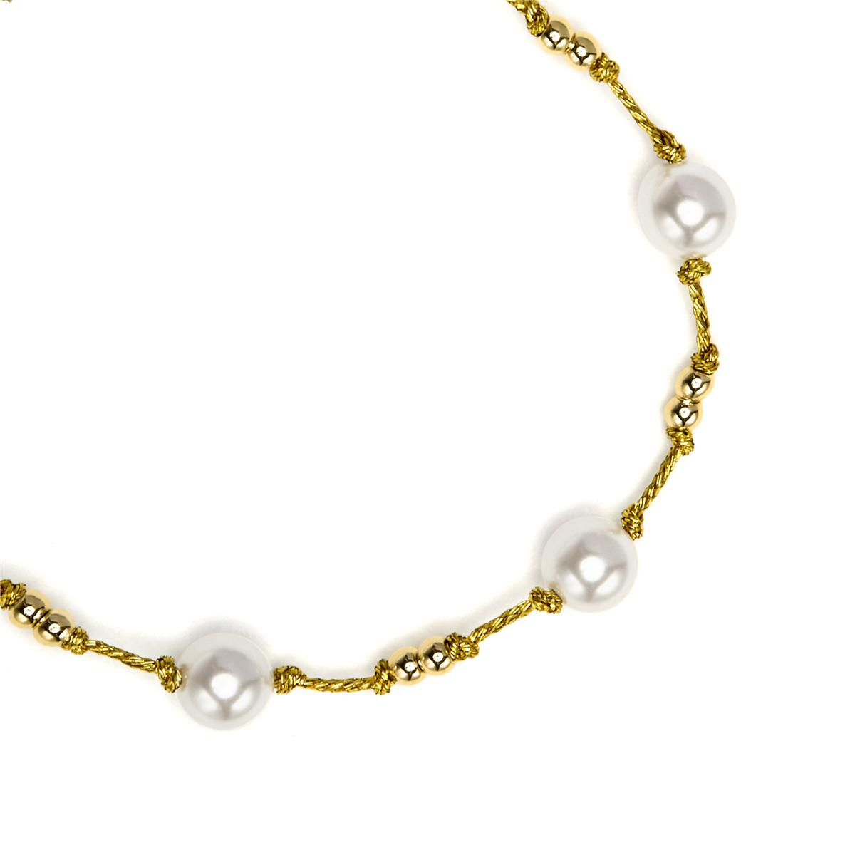 Pulsera de Plata de Ley 925 y Circonita Brillante acabado en oro amarillo 18k - Hilnio