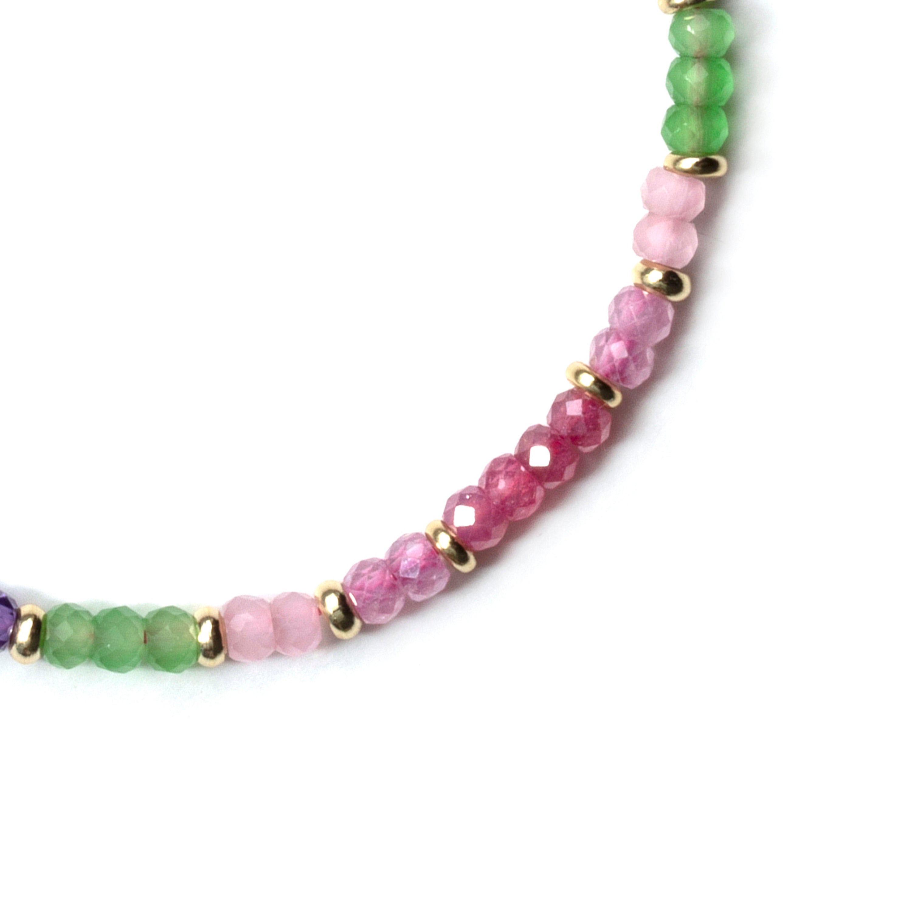 925 Sterling Silver Multicolor Zircon Bracelet with 18k Yellow Gold Finish - Zograx