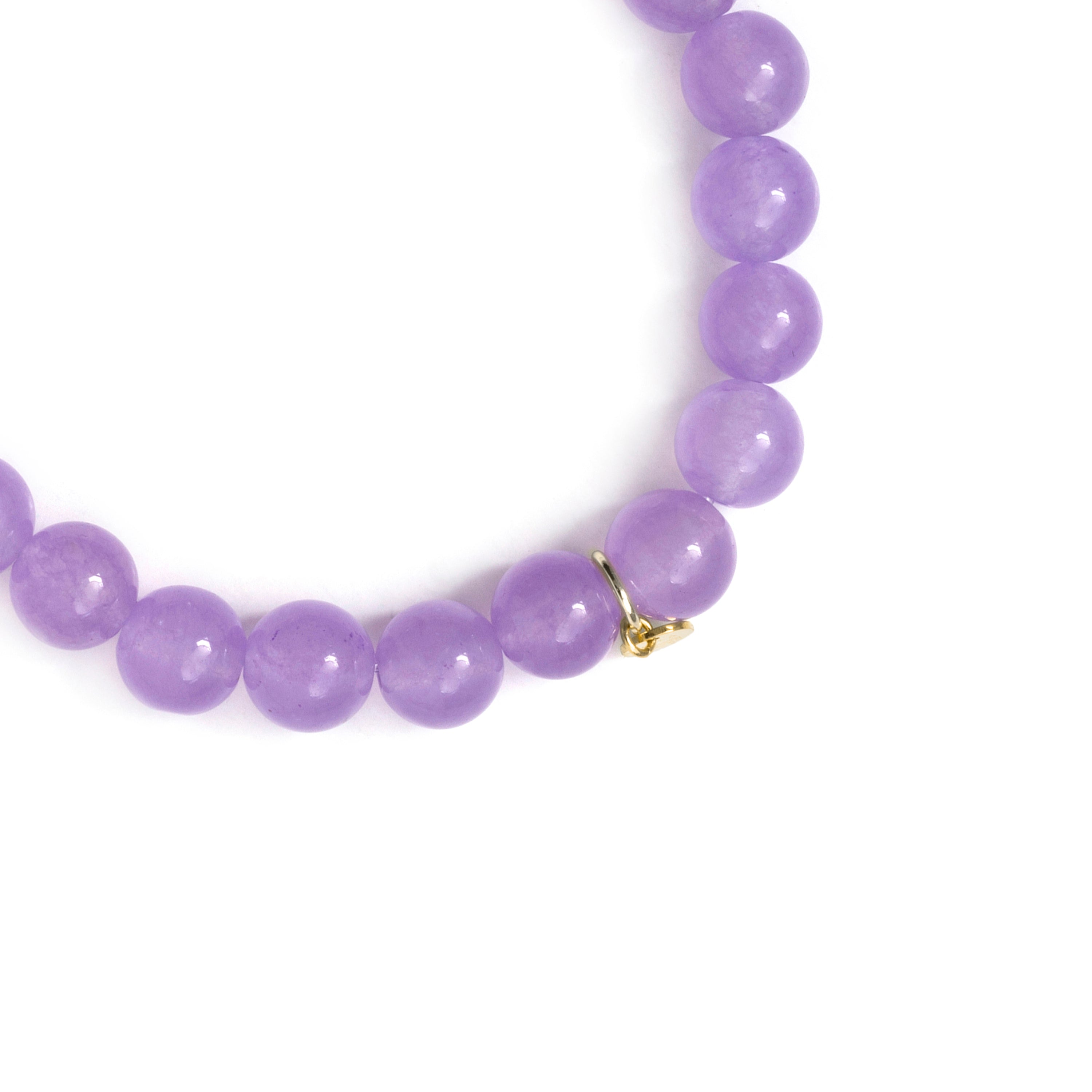 Pulsera de Plata de Ley 925 y Amatista Natural Clara acabado en oro amarillo de 18k - Teiga