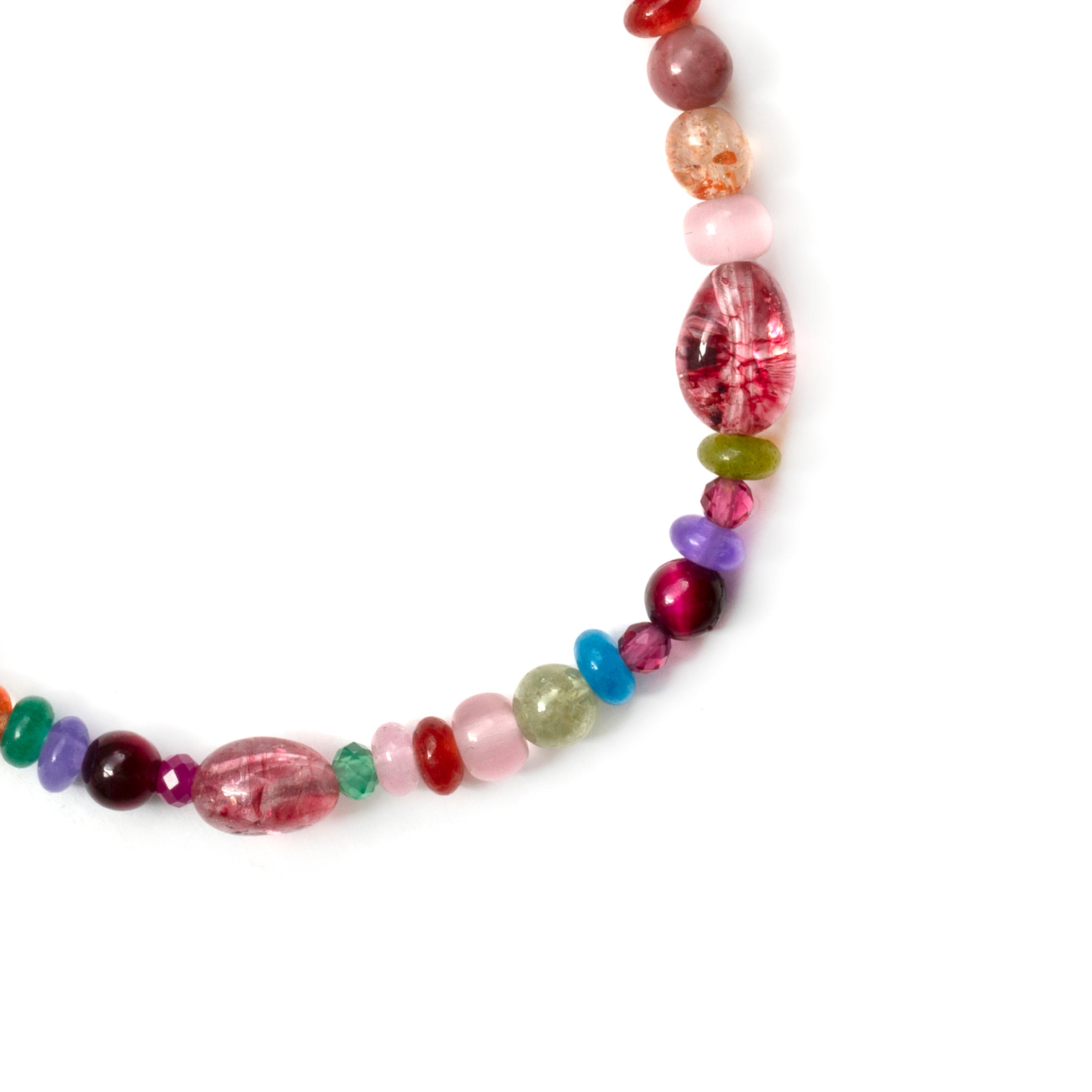 925 Sterling Silver Bracelet with Multicolor Crystal, finished in 18k yellow gold - Nalmo